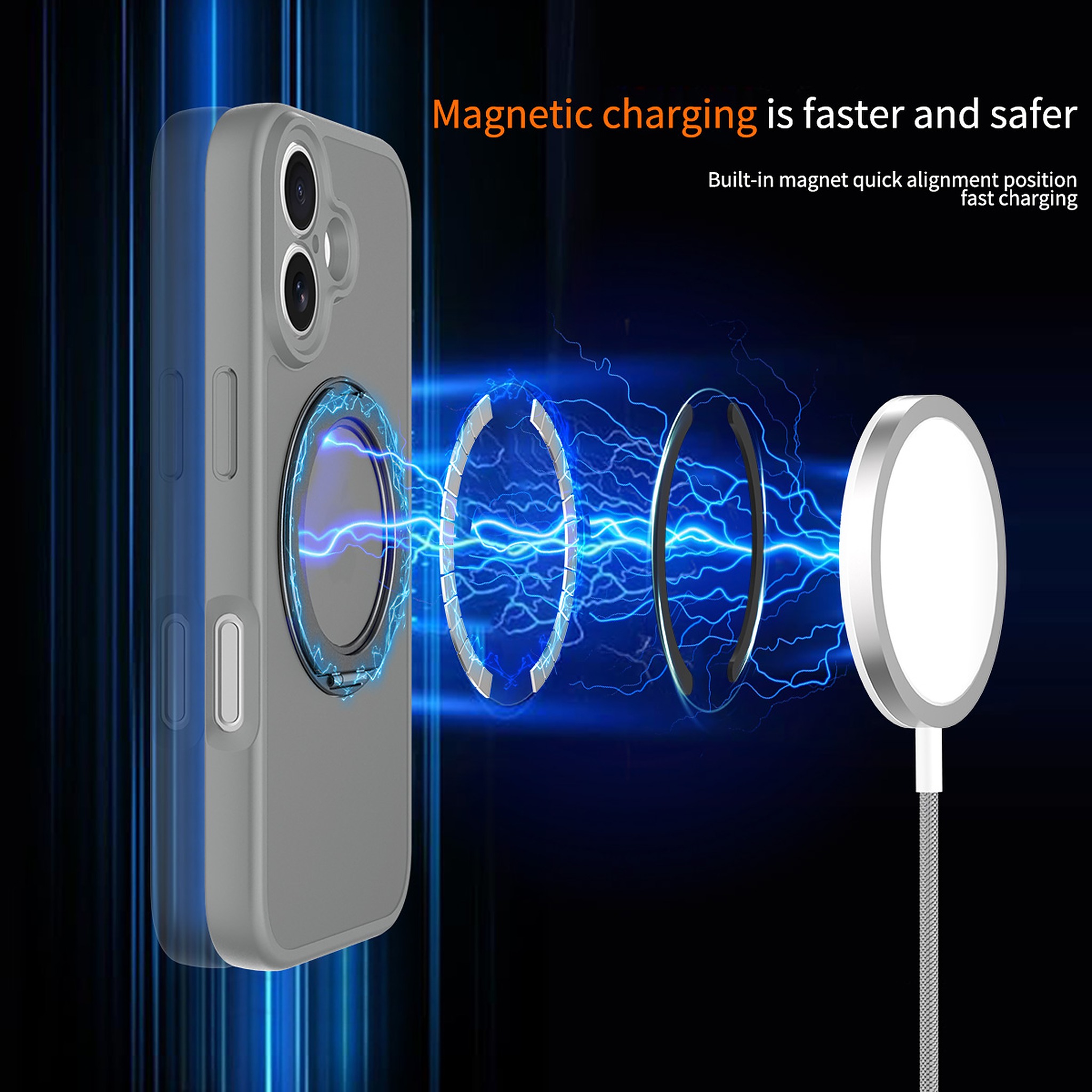SendaFit Precise-Cutout Matte Skin-Feel 360° Stand Case for iPhone 17 detail 17