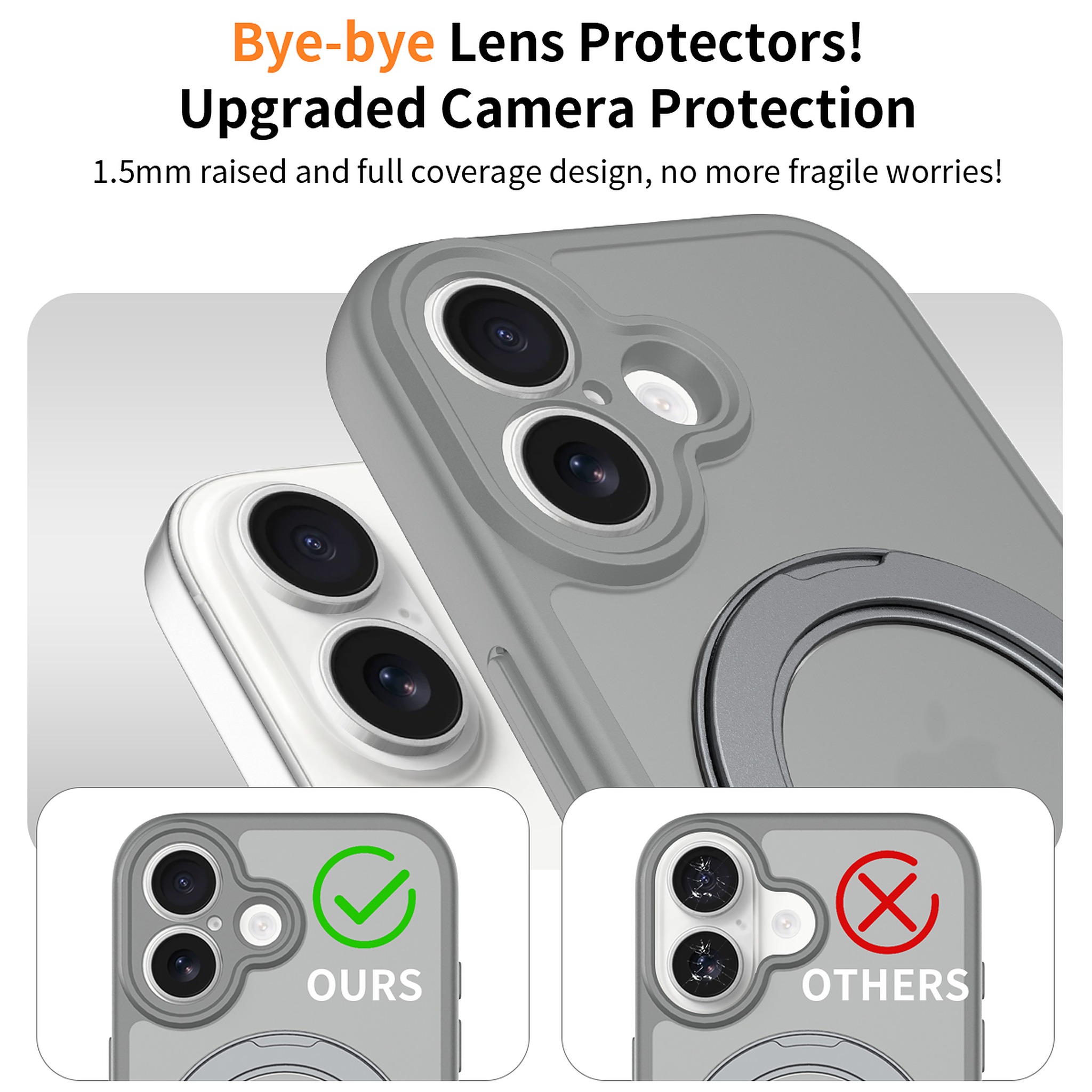 SendaFit Precise-Cutout Matte Skin-Feel 360° Stand Case for iPhone 17 detail 19