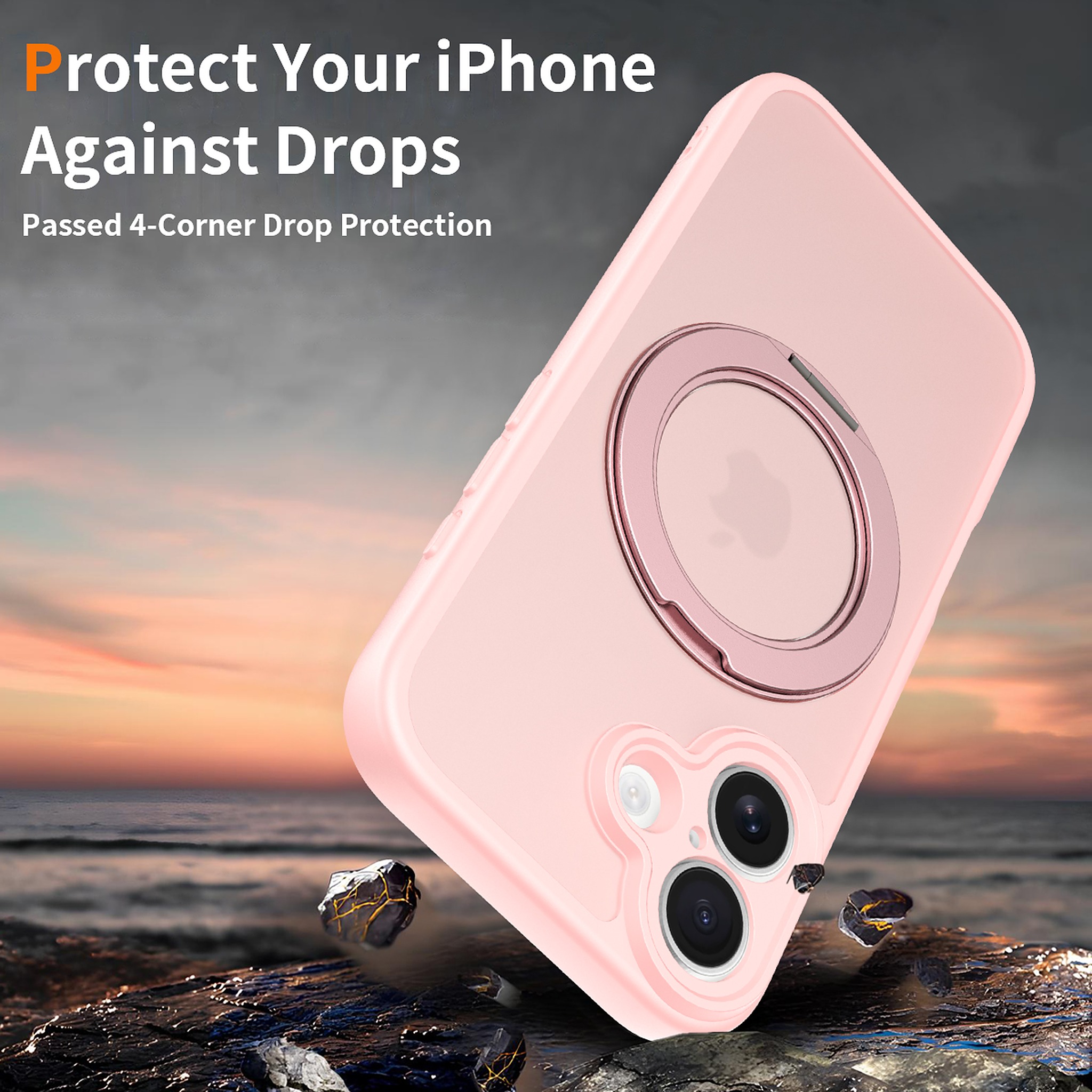 SendaFit Precise-Cutout Matte Skin-Feel 360° Stand Case for iPhone 17 detail 20