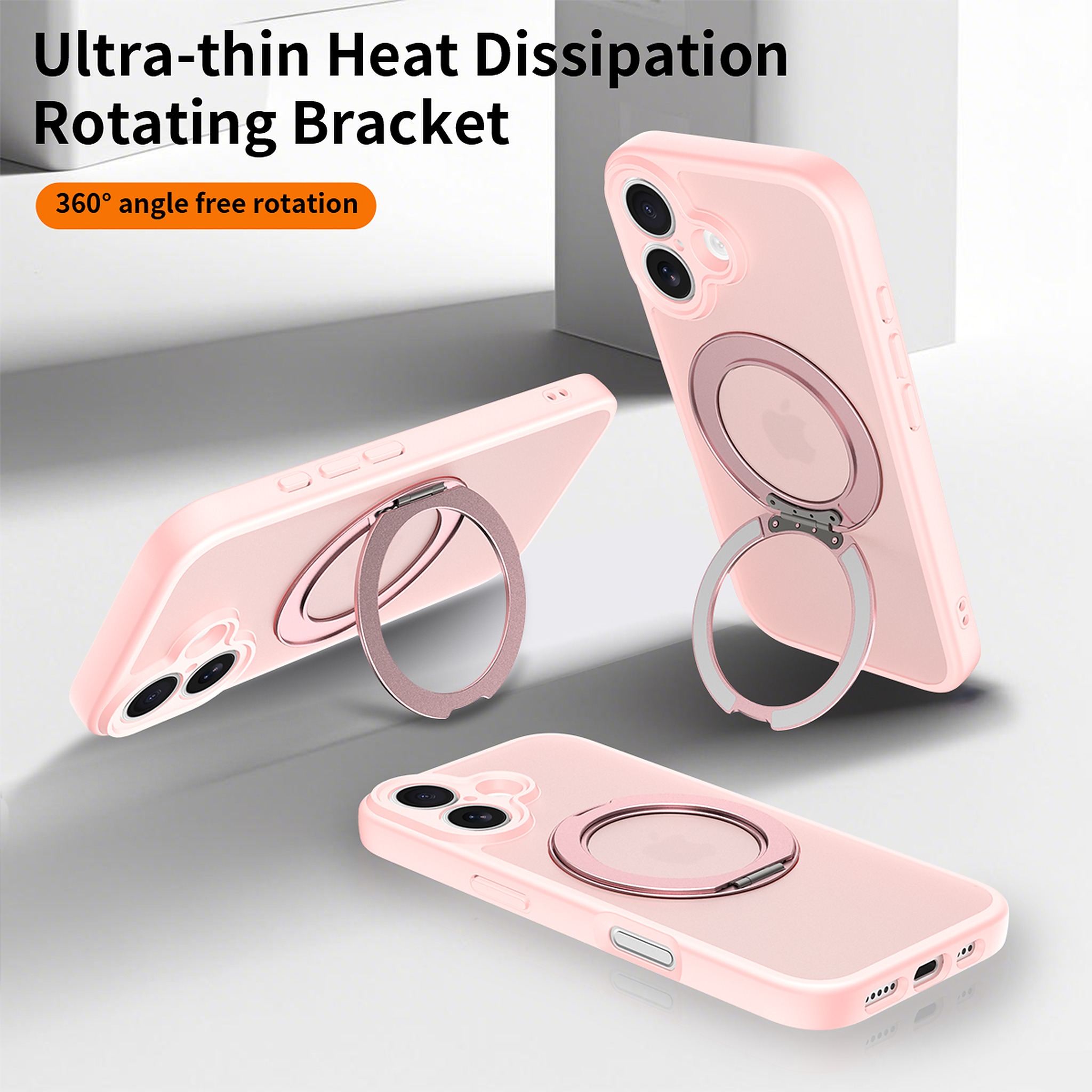 SendaFit Precise-Cutout Matte Skin-Feel 360° Stand Case for iPhone 17 detail 23