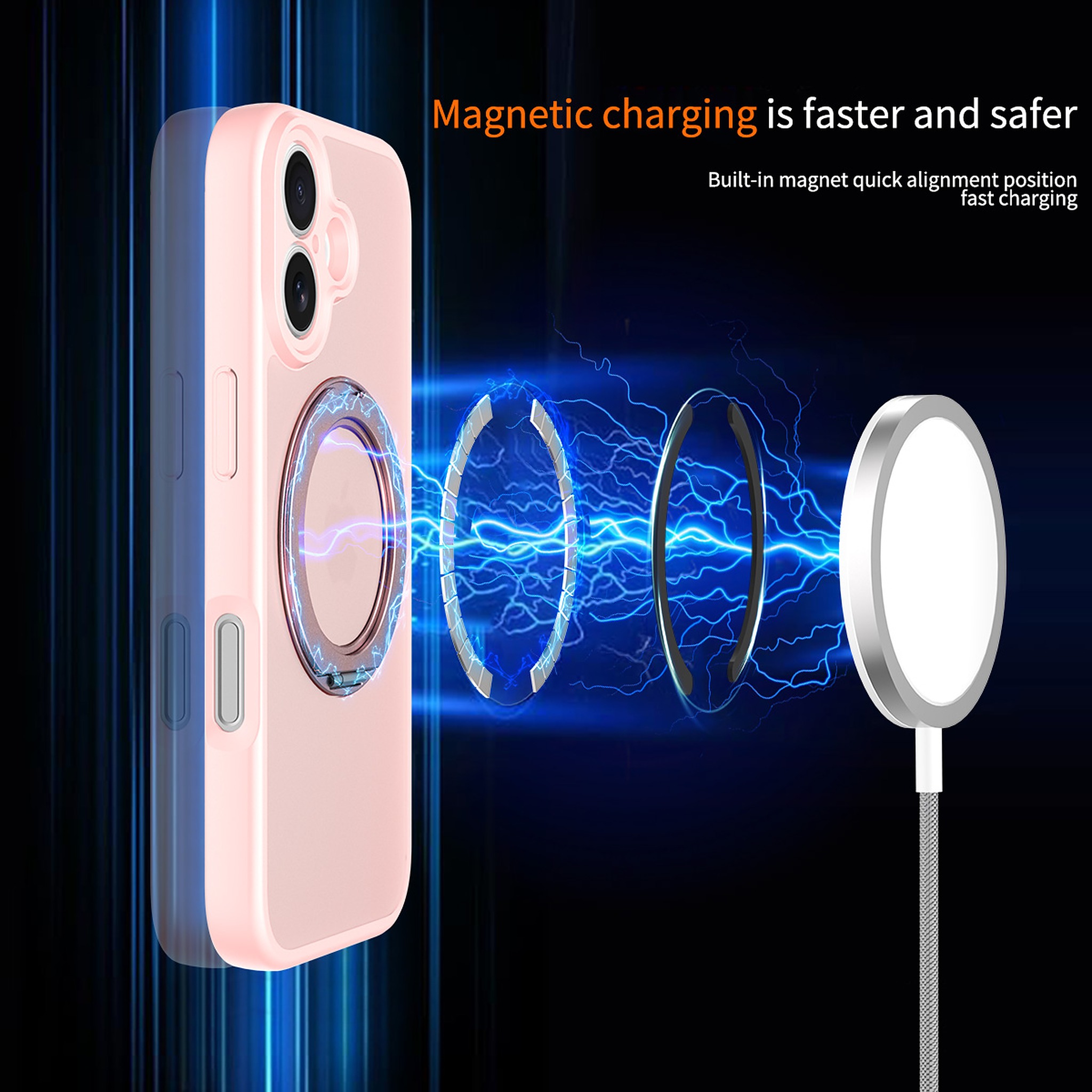 SendaFit Precise-Cutout Matte Skin-Feel 360° Stand Case for iPhone 17 detail 24