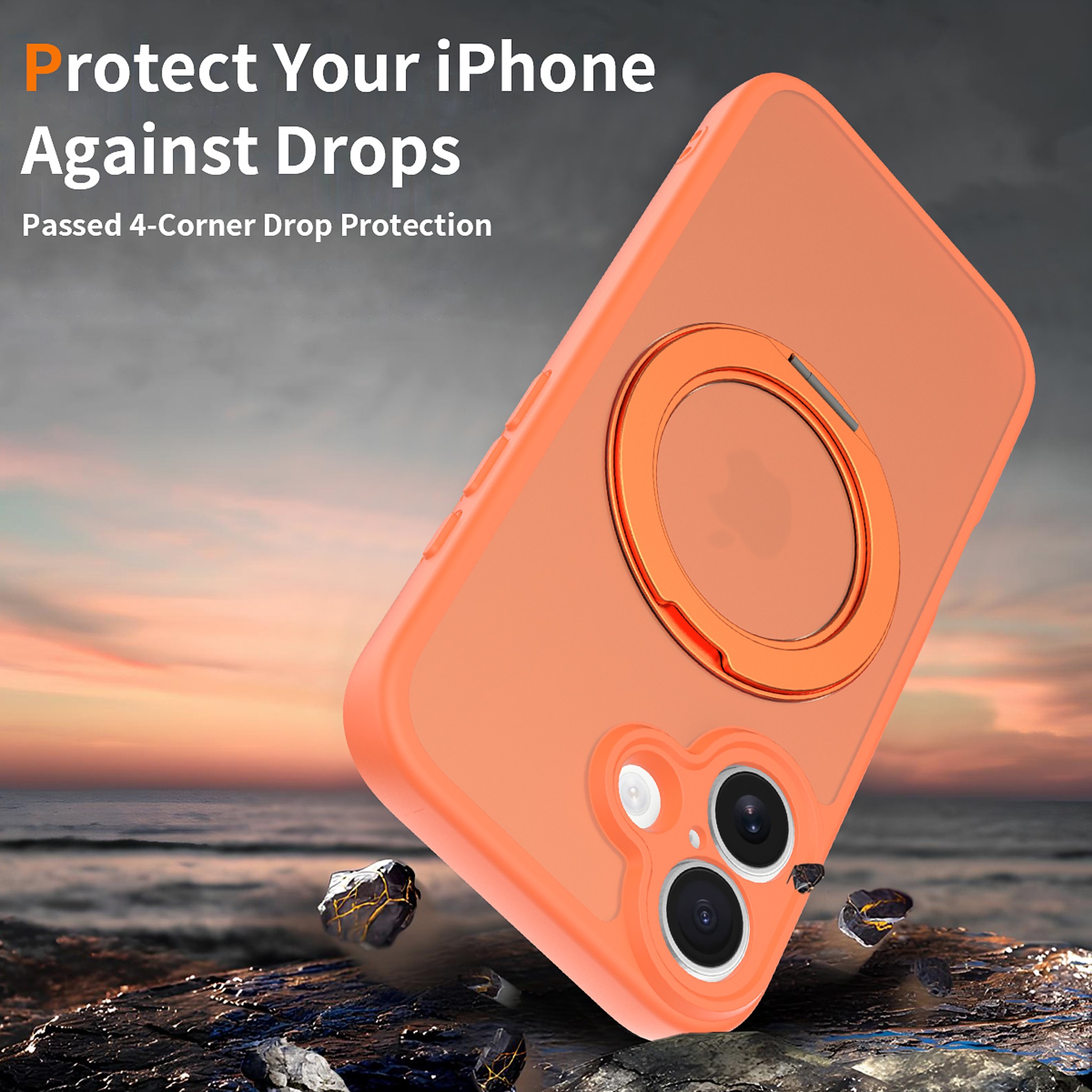 SendaFit Precise-Cutout Matte Skin-Feel 360° Stand Case for iPhone 17 detail 26