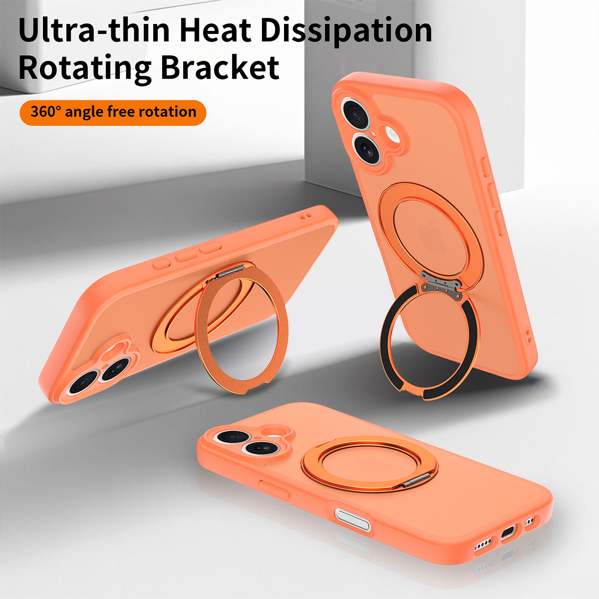 SendaFit Precise-Cutout Matte Skin-Feel 360° Stand Case for iPhone 17 detail 30