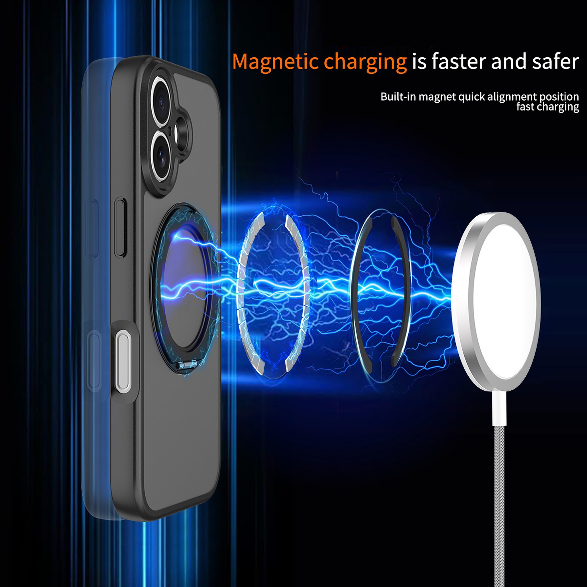 SendaFit Precise-Cutout Matte Skin-Feel 360° Stand Case for iPhone 17 detail 35