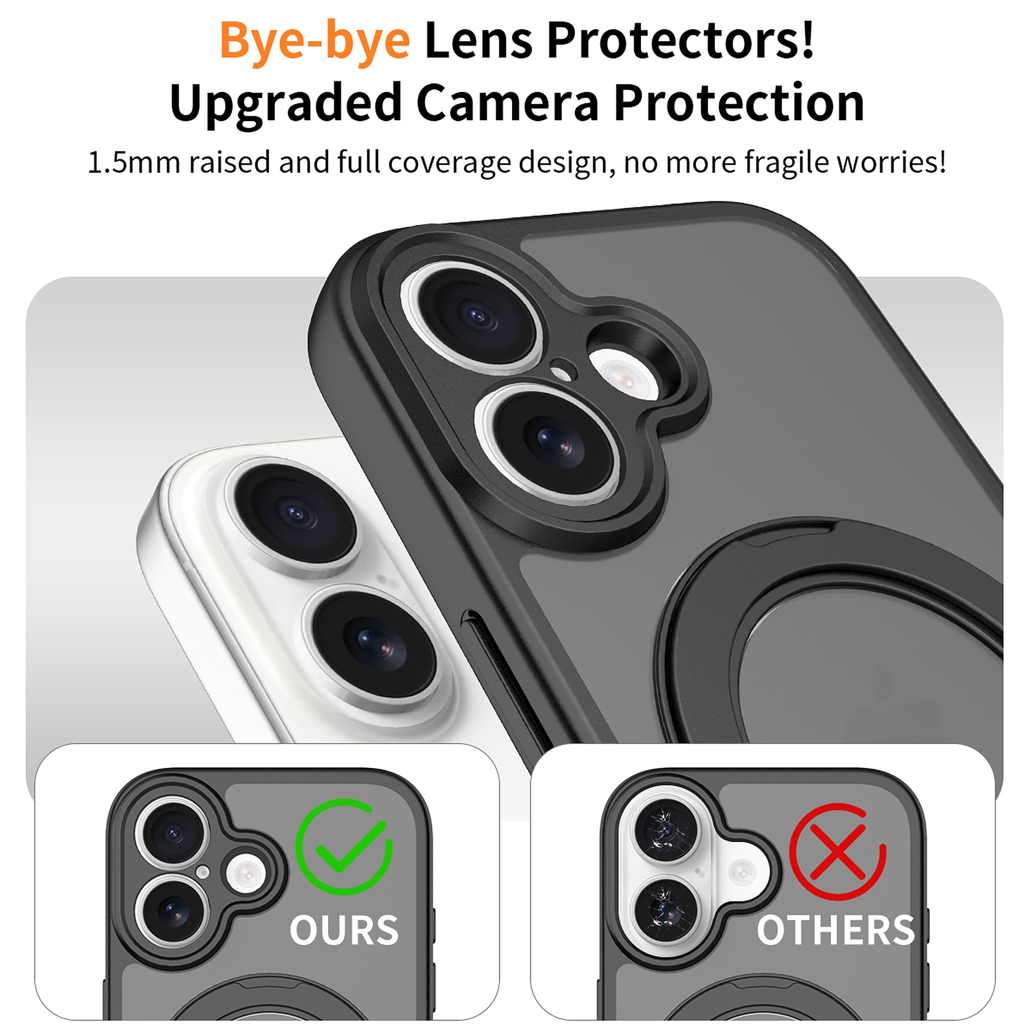 SendaFit Precise-Cutout Matte Skin-Feel 360° Stand Case for iPhone 17 detail 36