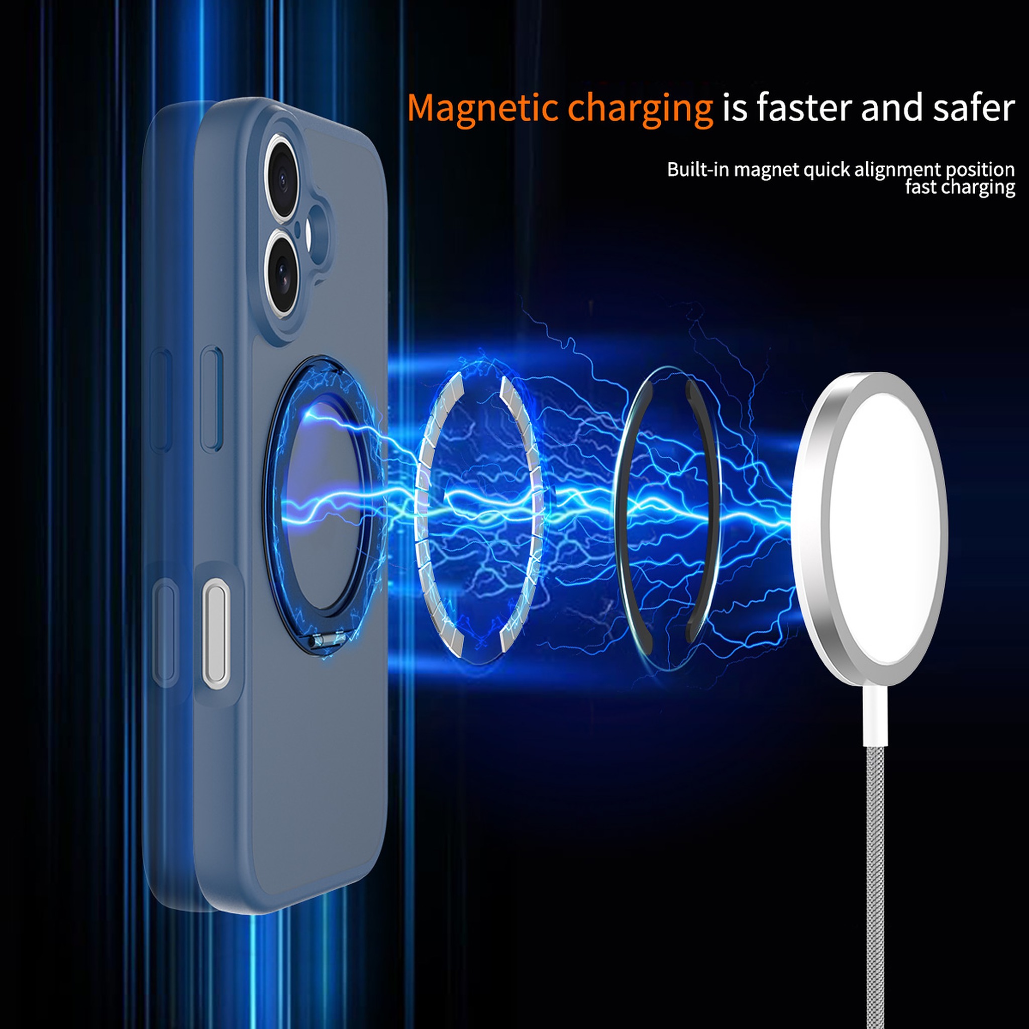 SendaFit Precise-Cutout Matte Skin-Feel 360° Stand Case for iPhone 17 detail 5