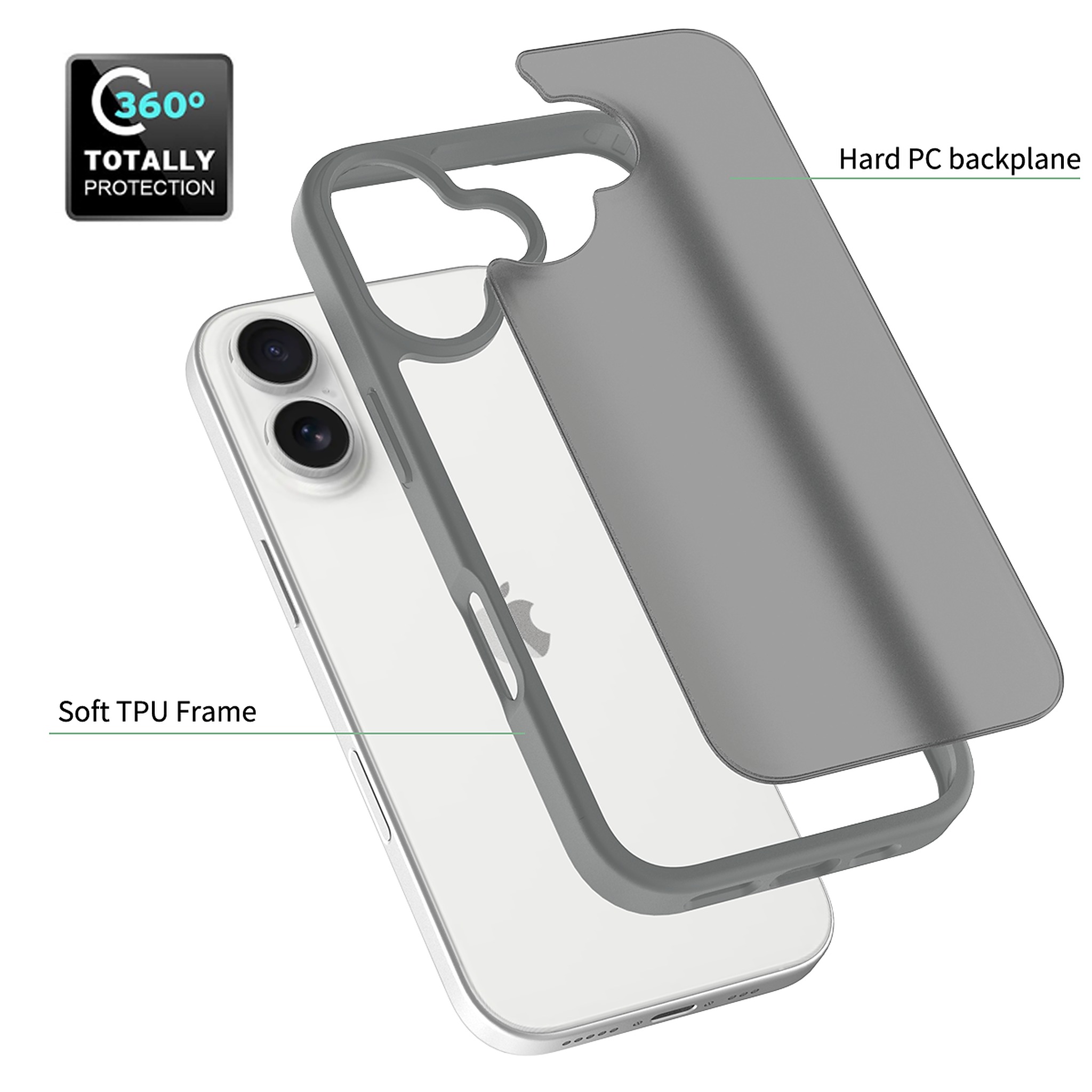SendaFit Matte Skin-Feel Two-in-One Case for iPhone 17 detail 39
