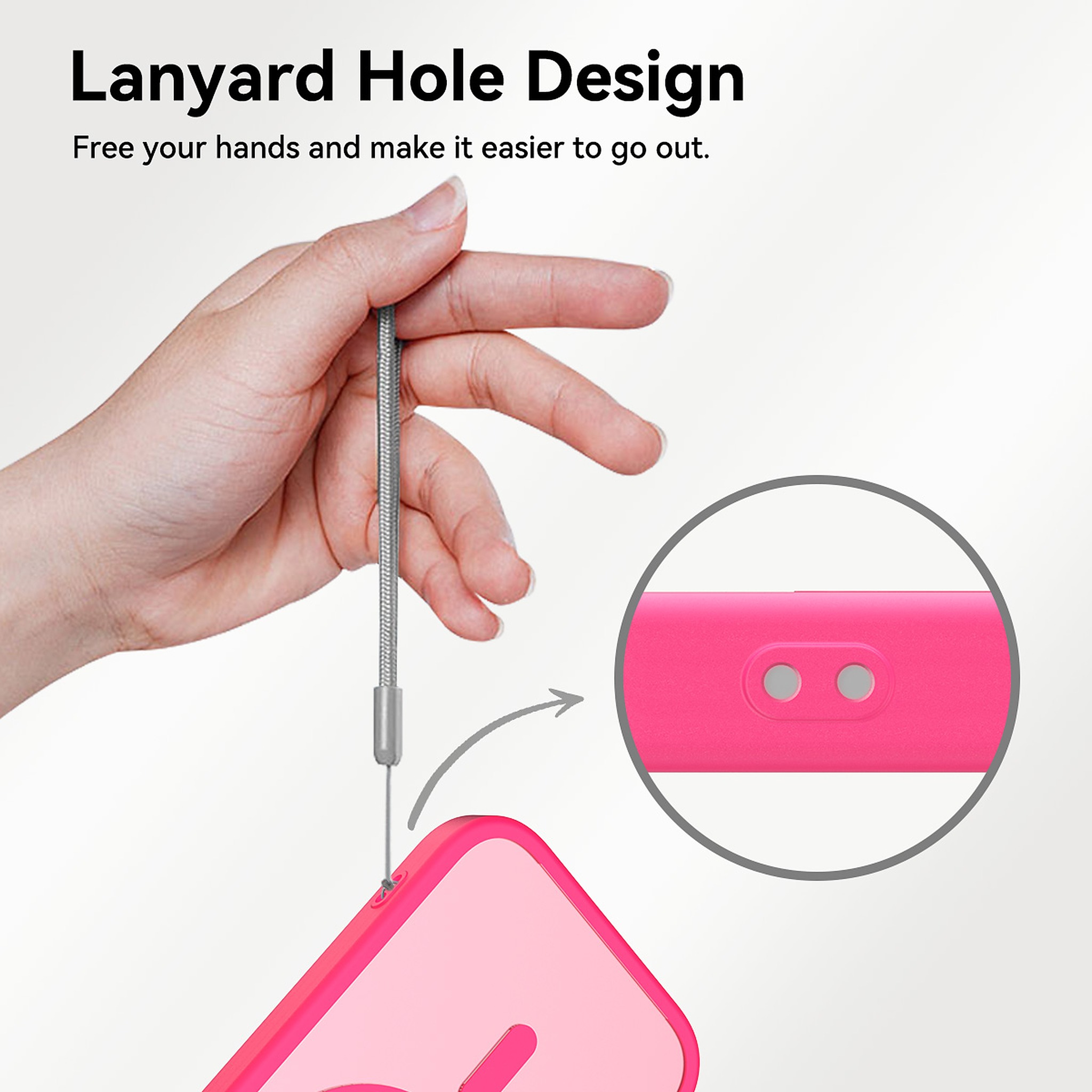 SendaFit Matte Skin-Feel Two-in-One Camera-Button Lanyard Hole MagSafe Case for iPhone 17 detail 12