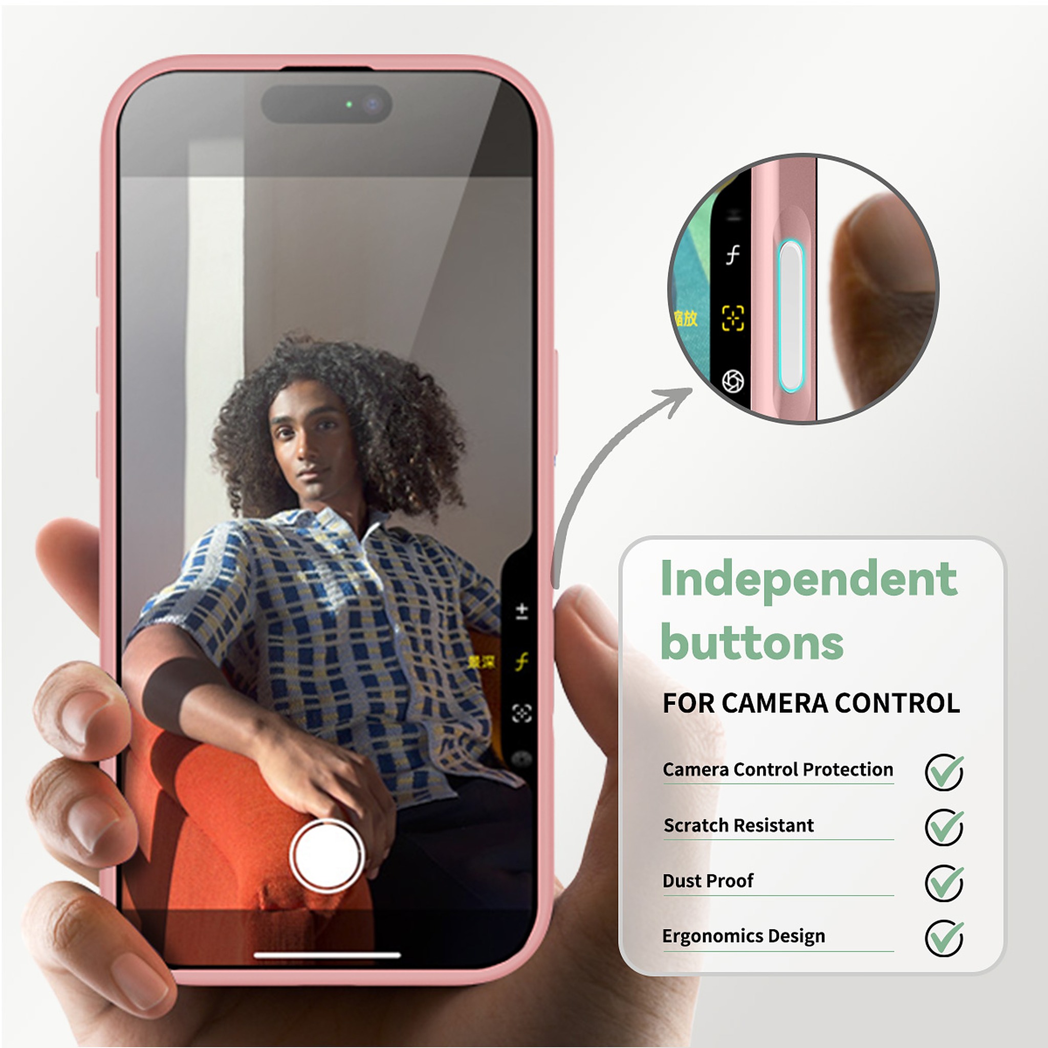 SendaFit Matte Skin-Feel Two-in-One Camera-Button Lanyard Hole MagSafe Case for iPhone 17 detail 14