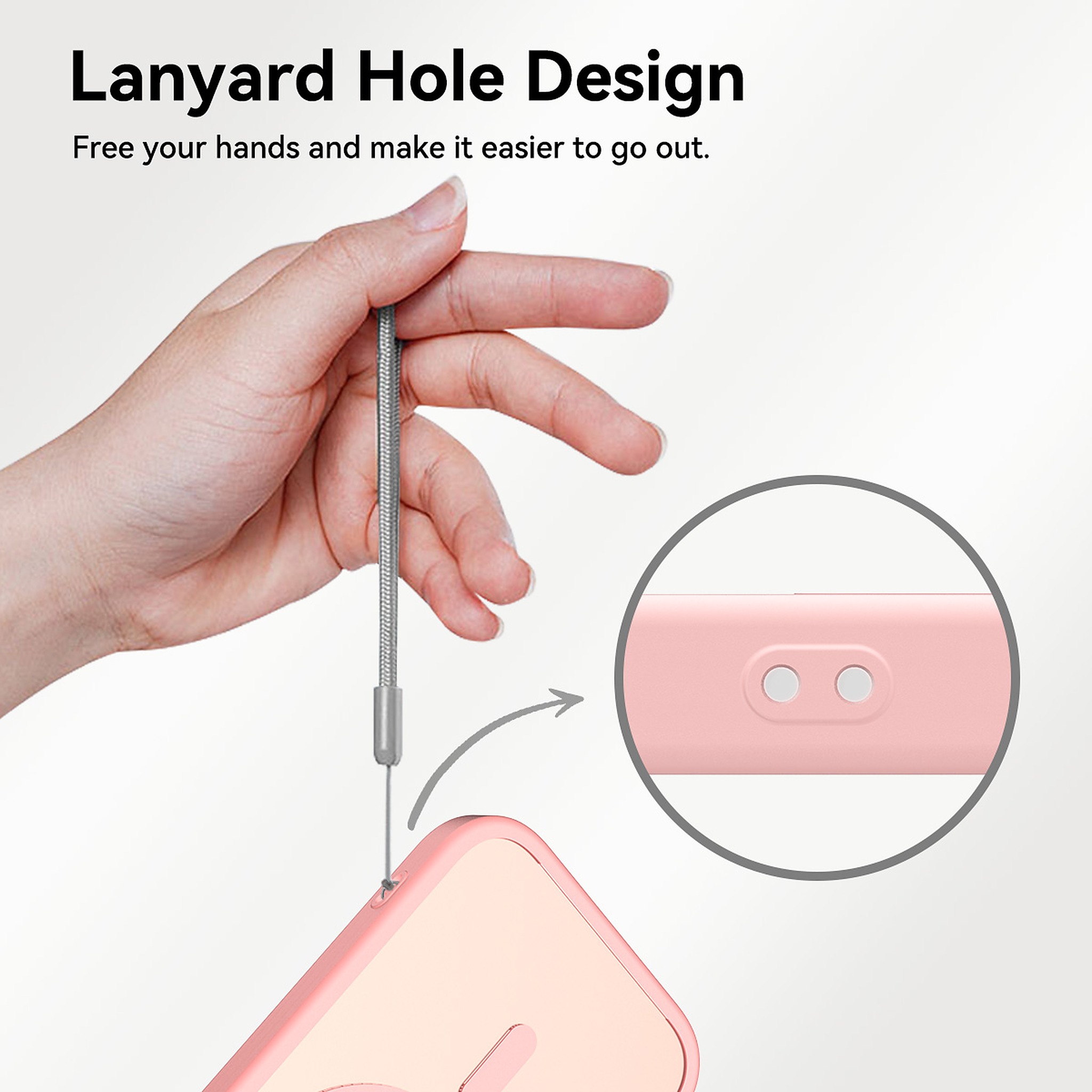 SendaFit Matte Skin-Feel Two-in-One Camera-Button Lanyard Hole MagSafe Case for iPhone 17 detail 16