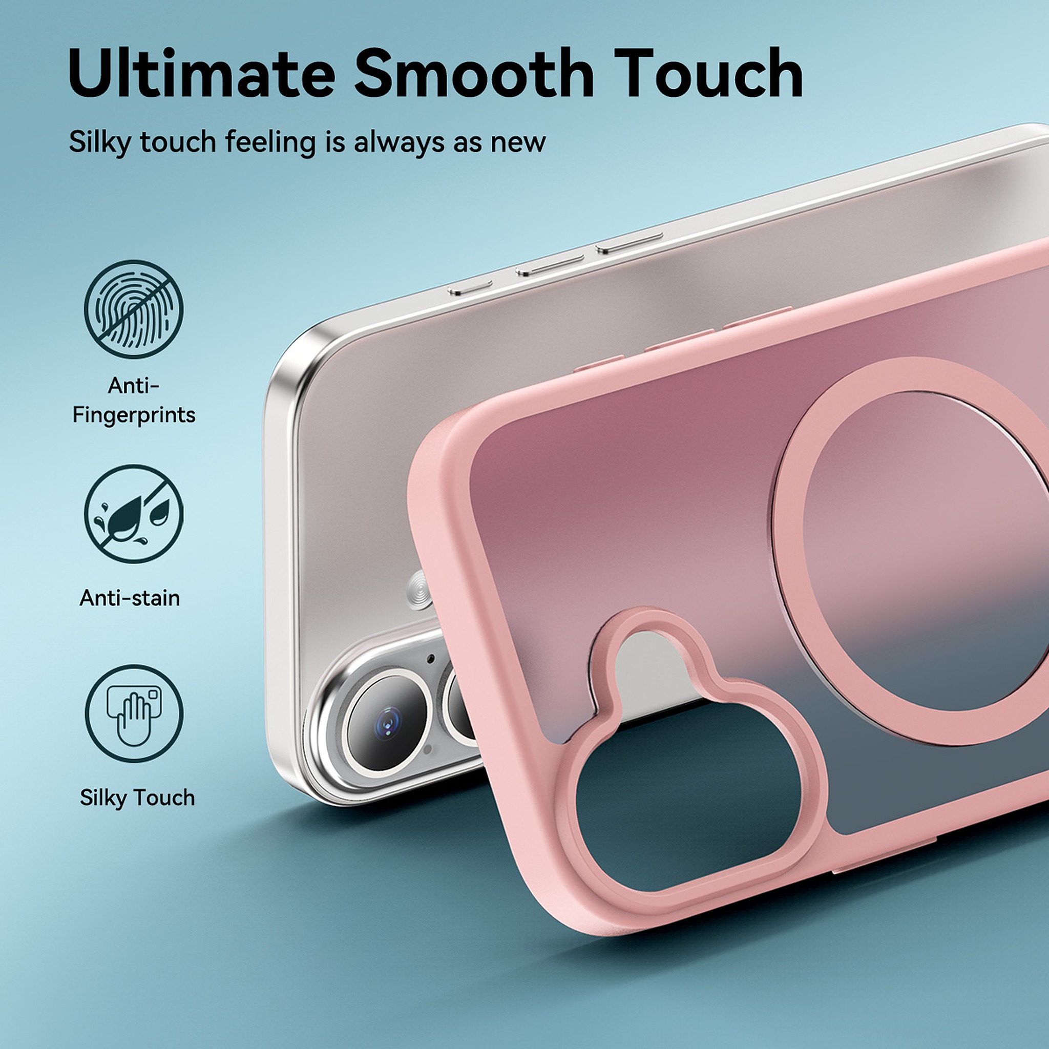 SendaFit Matte Skin-Feel Two-in-One Camera-Button Lanyard Hole MagSafe Case for iPhone 17 detail 18