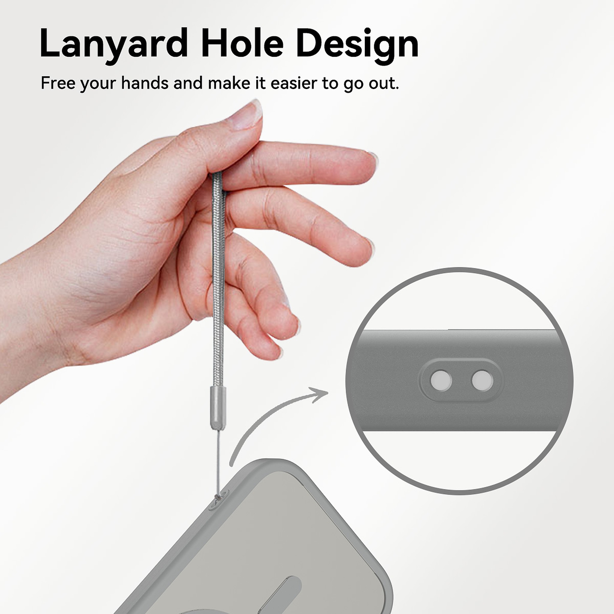 SendaFit Matte Skin-Feel Two-in-One Camera-Button Lanyard Hole MagSafe Case for iPhone 17 detail 21