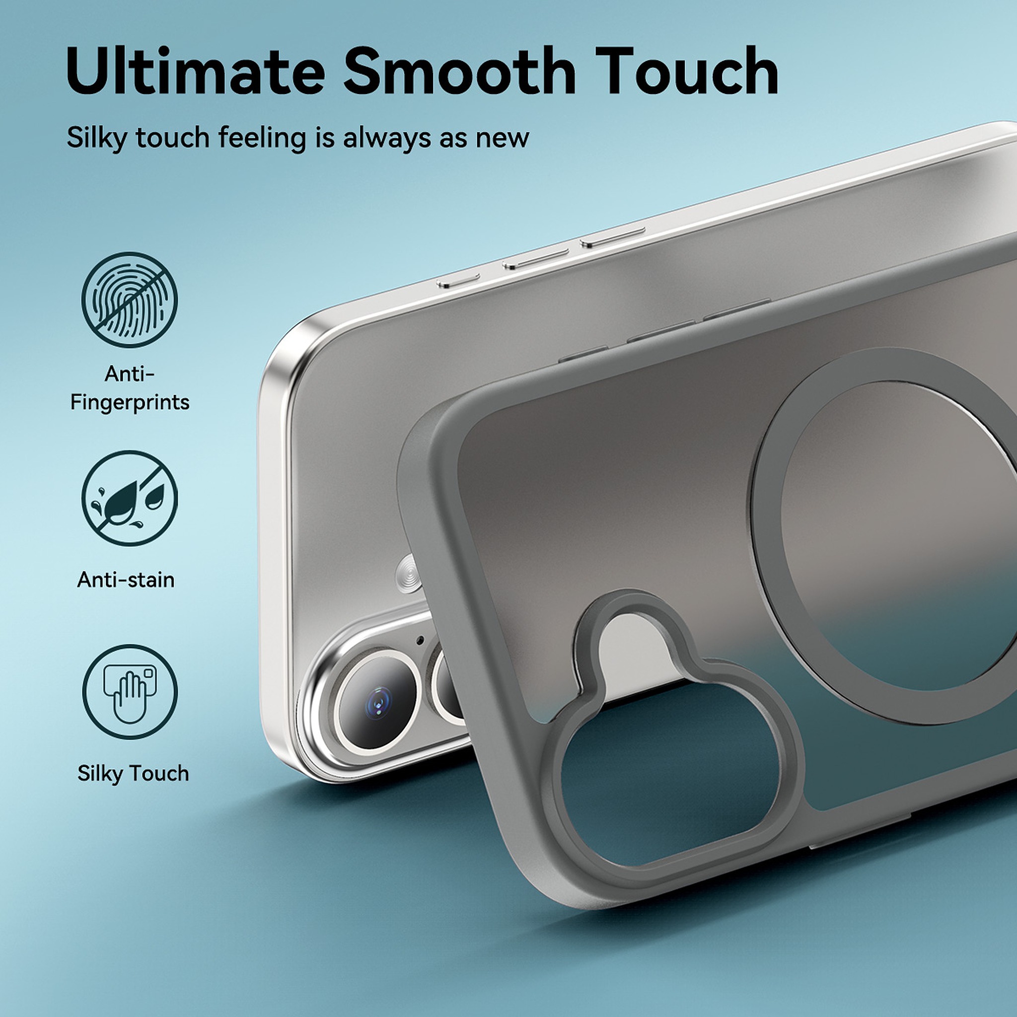 SendaFit Matte Skin-Feel Two-in-One Camera-Button Lanyard Hole MagSafe Case for iPhone 17 detail 23