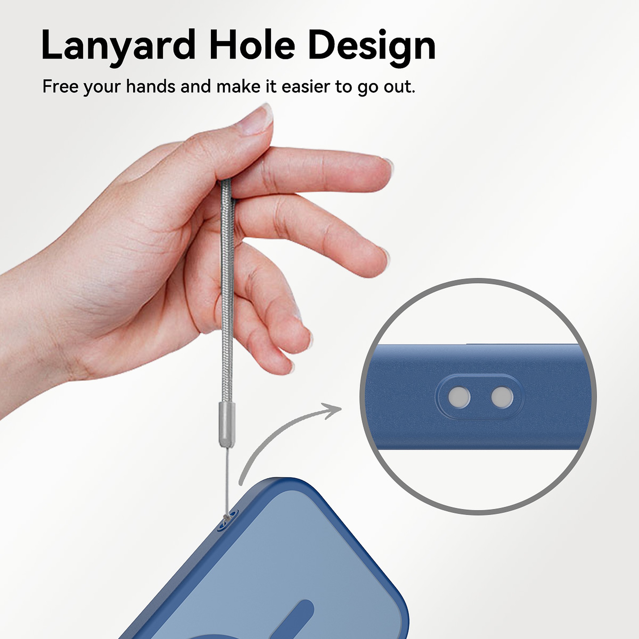 SendaFit Matte Skin-Feel Two-in-One Camera-Button Lanyard Hole MagSafe Case for iPhone 17 detail 26