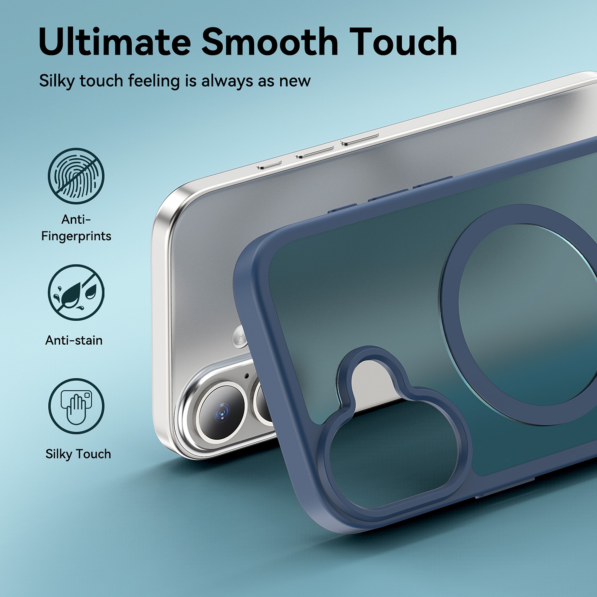 SendaFit Matte Skin-Feel Two-in-One Camera-Button Lanyard Hole MagSafe Case for iPhone 17 detail 28