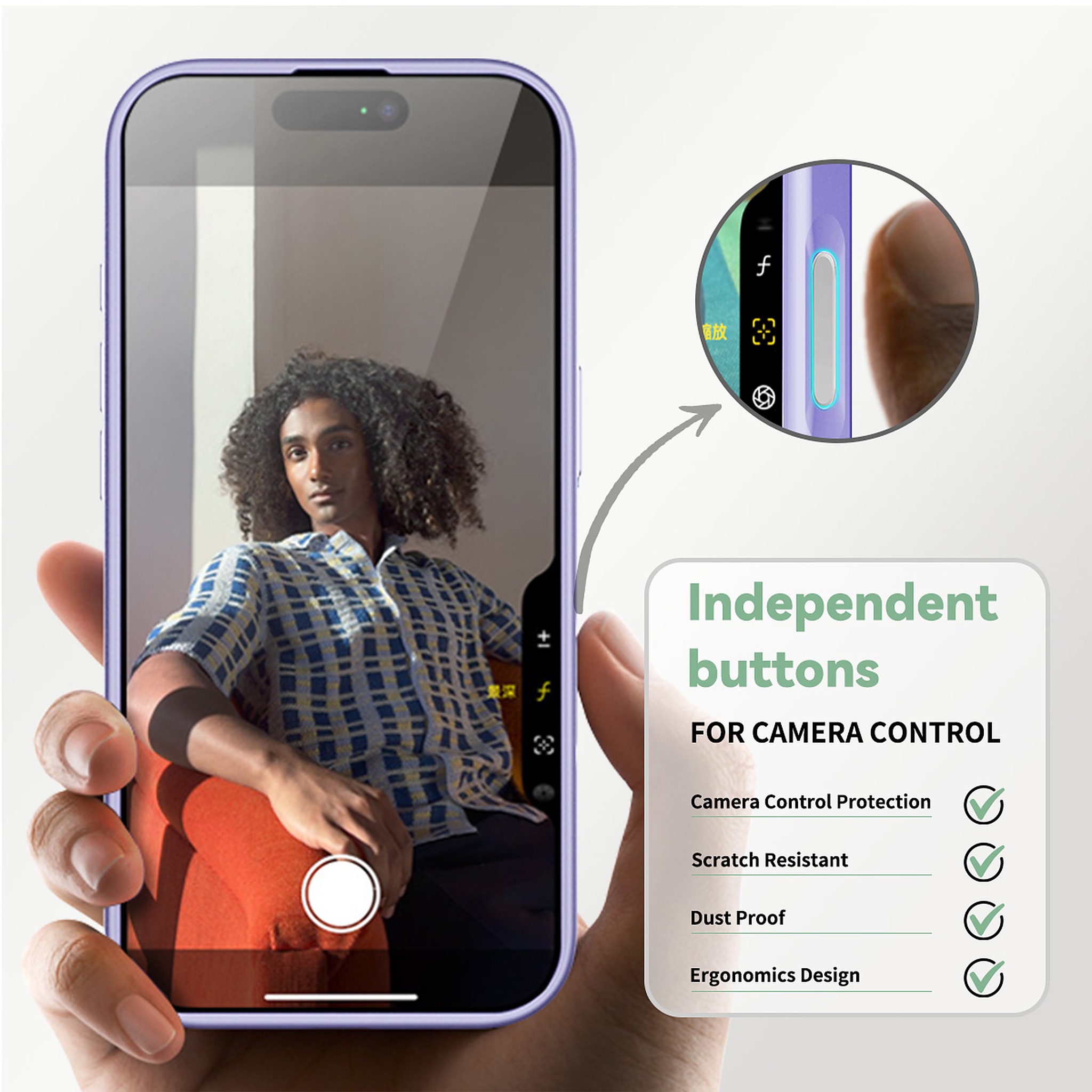 SendaFit Matte Skin-Feel Two-in-One Camera-Button Lanyard Hole MagSafe Case for iPhone 17 detail 29