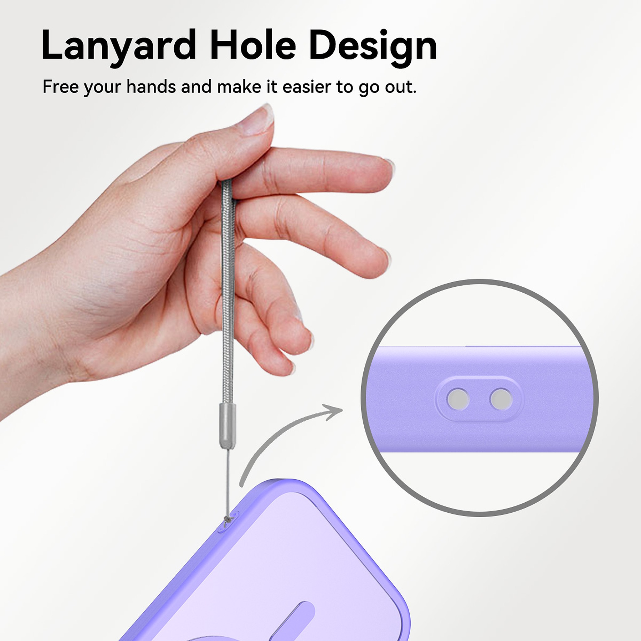 SendaFit Matte Skin-Feel Two-in-One Camera-Button Lanyard Hole MagSafe Case for iPhone 17 detail 31