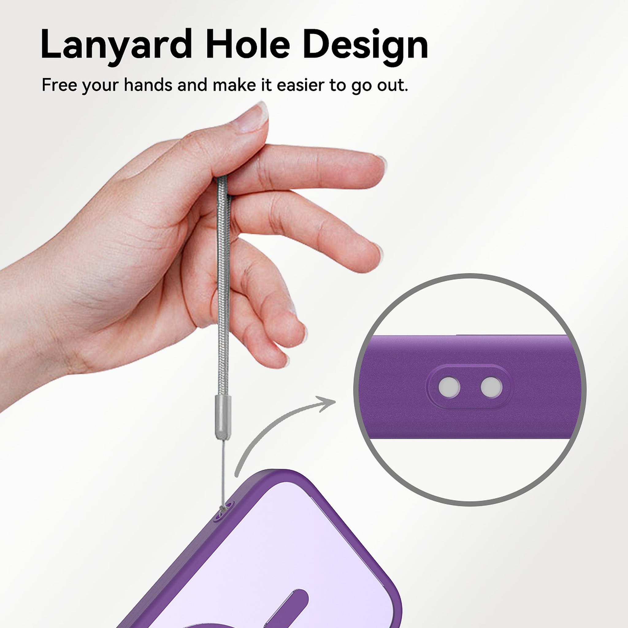 SendaFit Matte Skin-Feel Two-in-One Camera-Button Lanyard Hole MagSafe Case for iPhone 17 detail 35