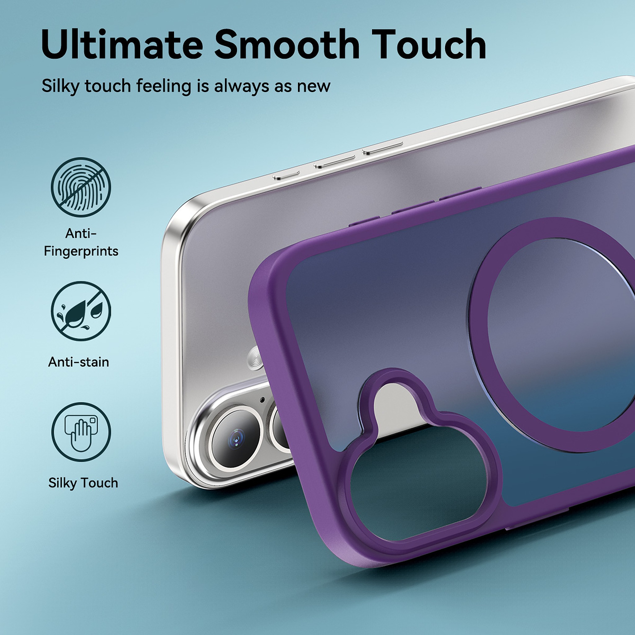 SendaFit Matte Skin-Feel Two-in-One Camera-Button Lanyard Hole MagSafe Case for iPhone 17 detail 37