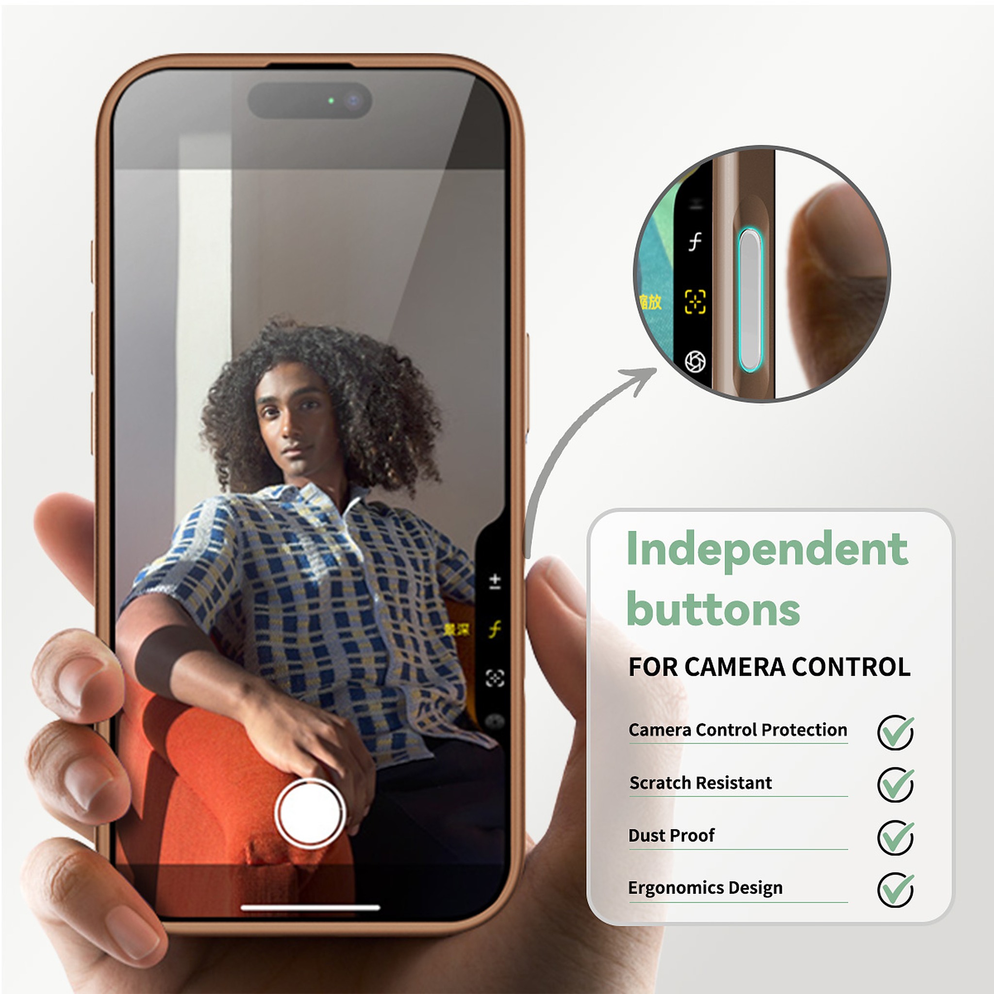 SendaFit Matte Skin-Feel Two-in-One Camera-Button Lanyard Hole MagSafe Case for iPhone 17 detail 38