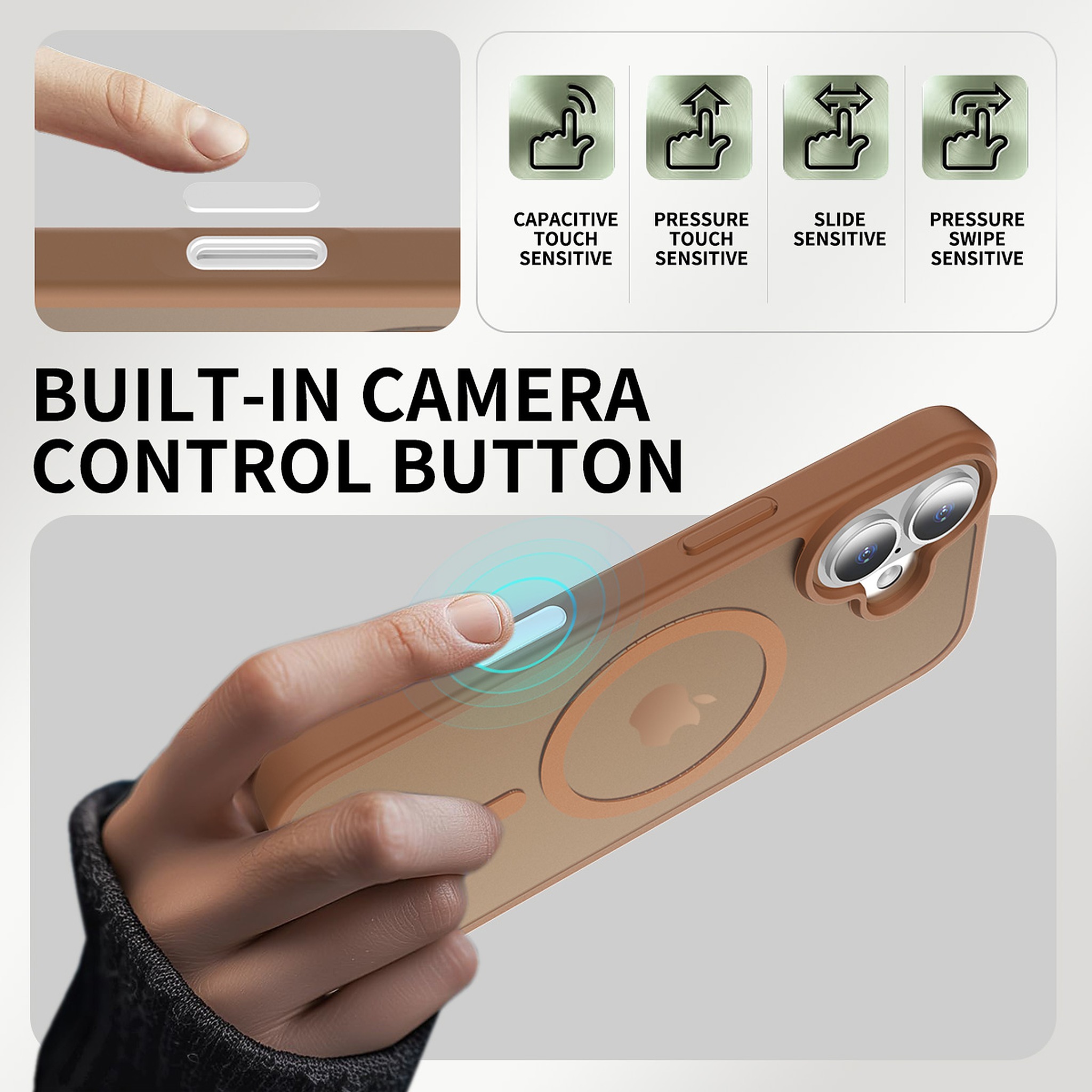 SendaFit Matte Skin-Feel Two-in-One Camera-Button Lanyard Hole MagSafe Case for iPhone 17 detail 39