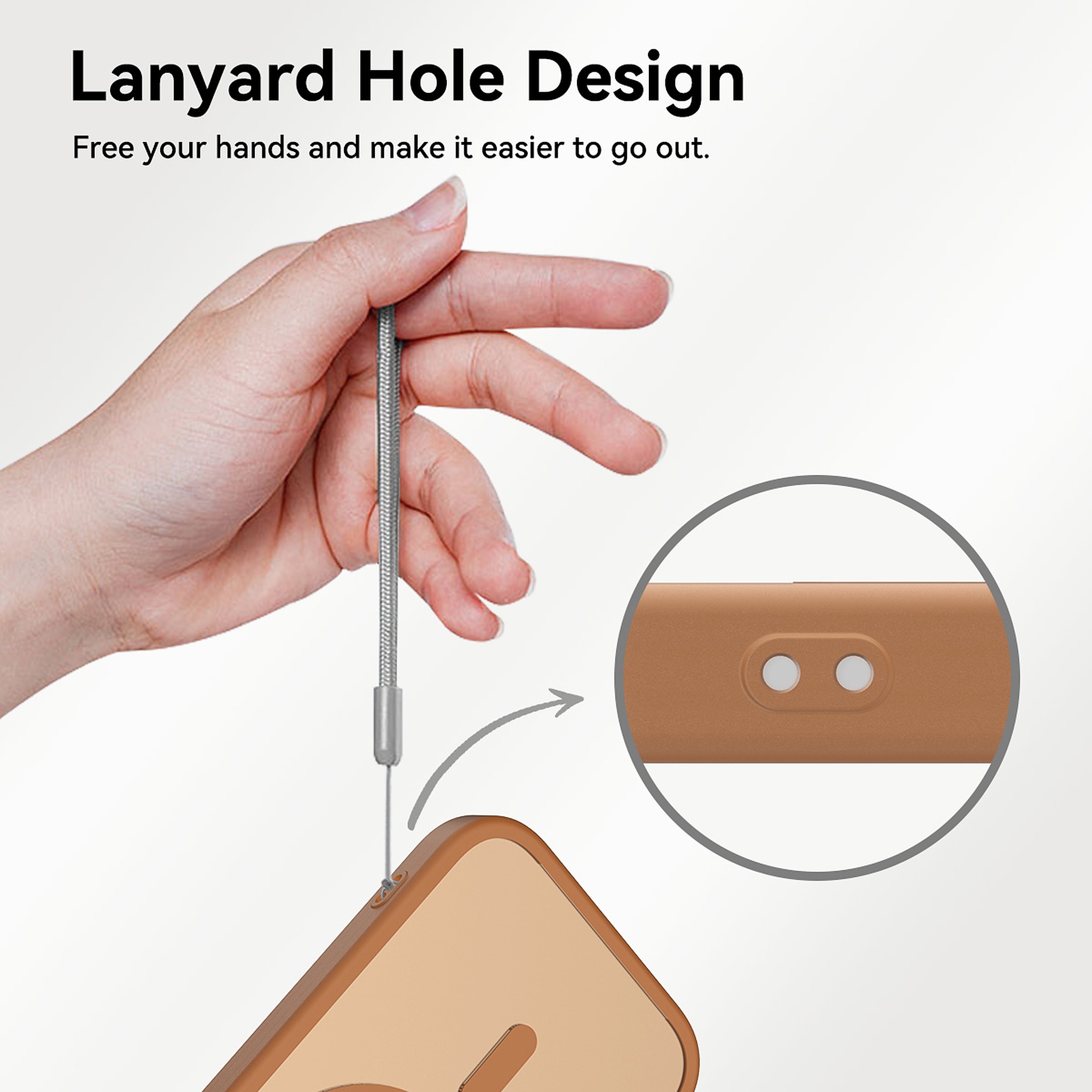 SendaFit Matte Skin-Feel Two-in-One Camera-Button Lanyard Hole MagSafe Case for iPhone 17 detail 40