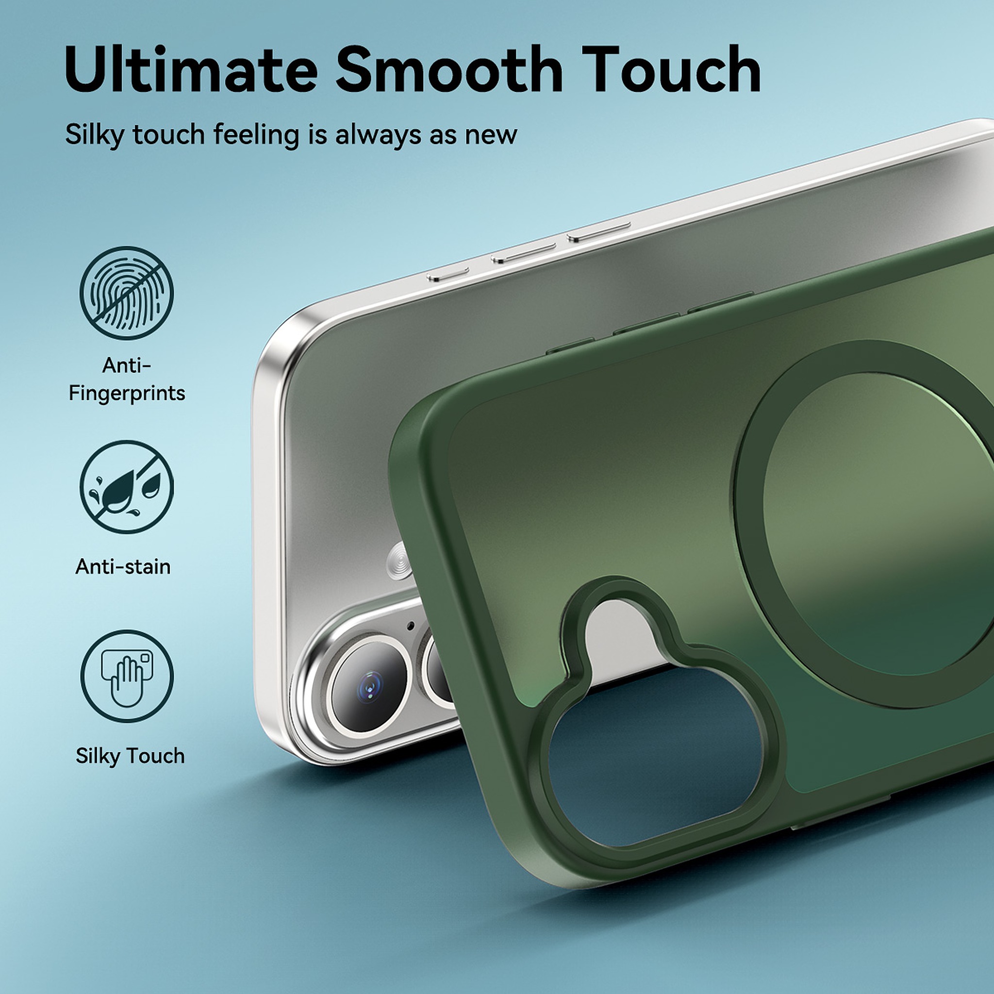 SendaFit Matte Skin-Feel Two-in-One Camera-Button Lanyard Hole MagSafe Case for iPhone 17 detail 46