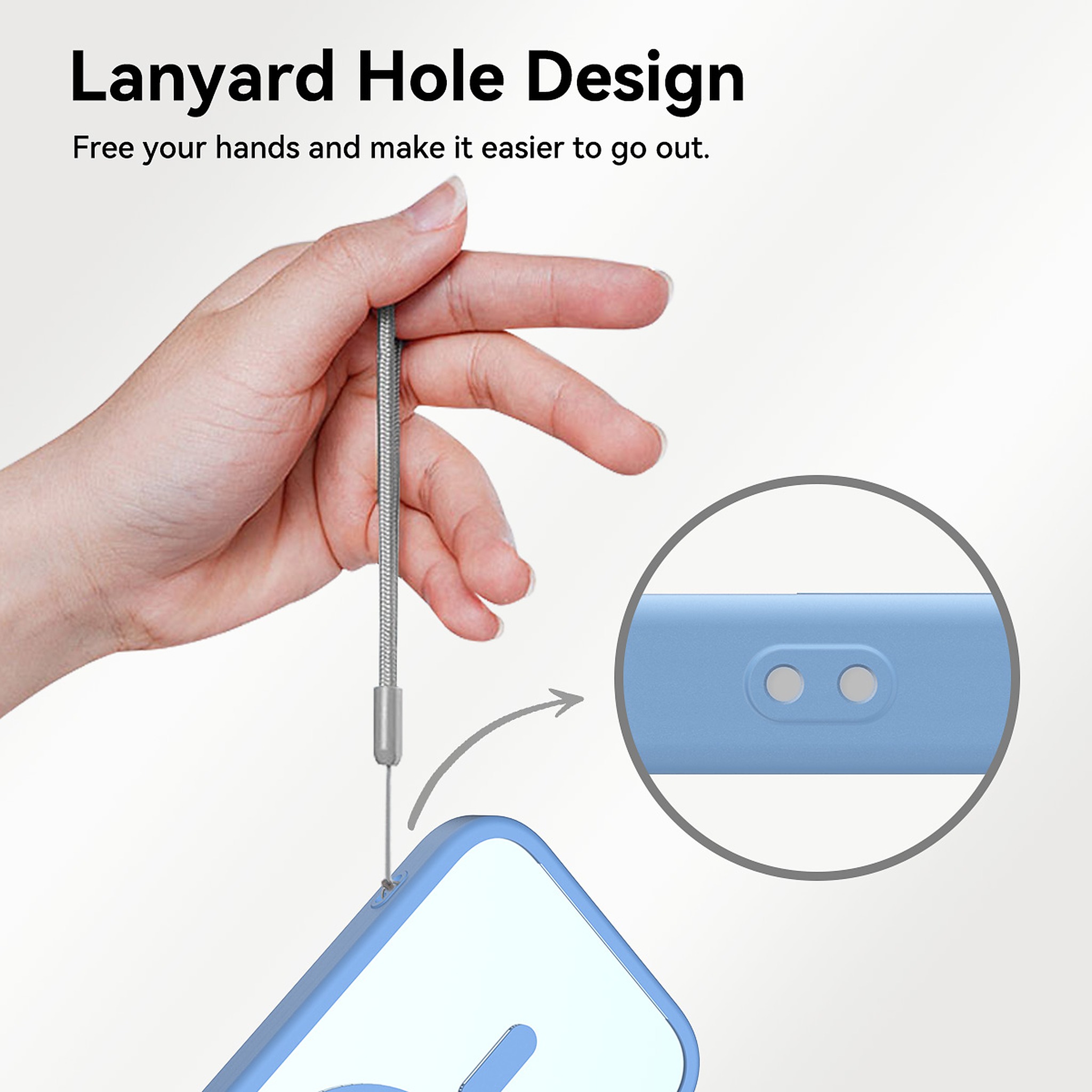 SendaFit Matte Skin-Feel Two-in-One Camera-Button Lanyard Hole MagSafe Case for iPhone 17 detail 7