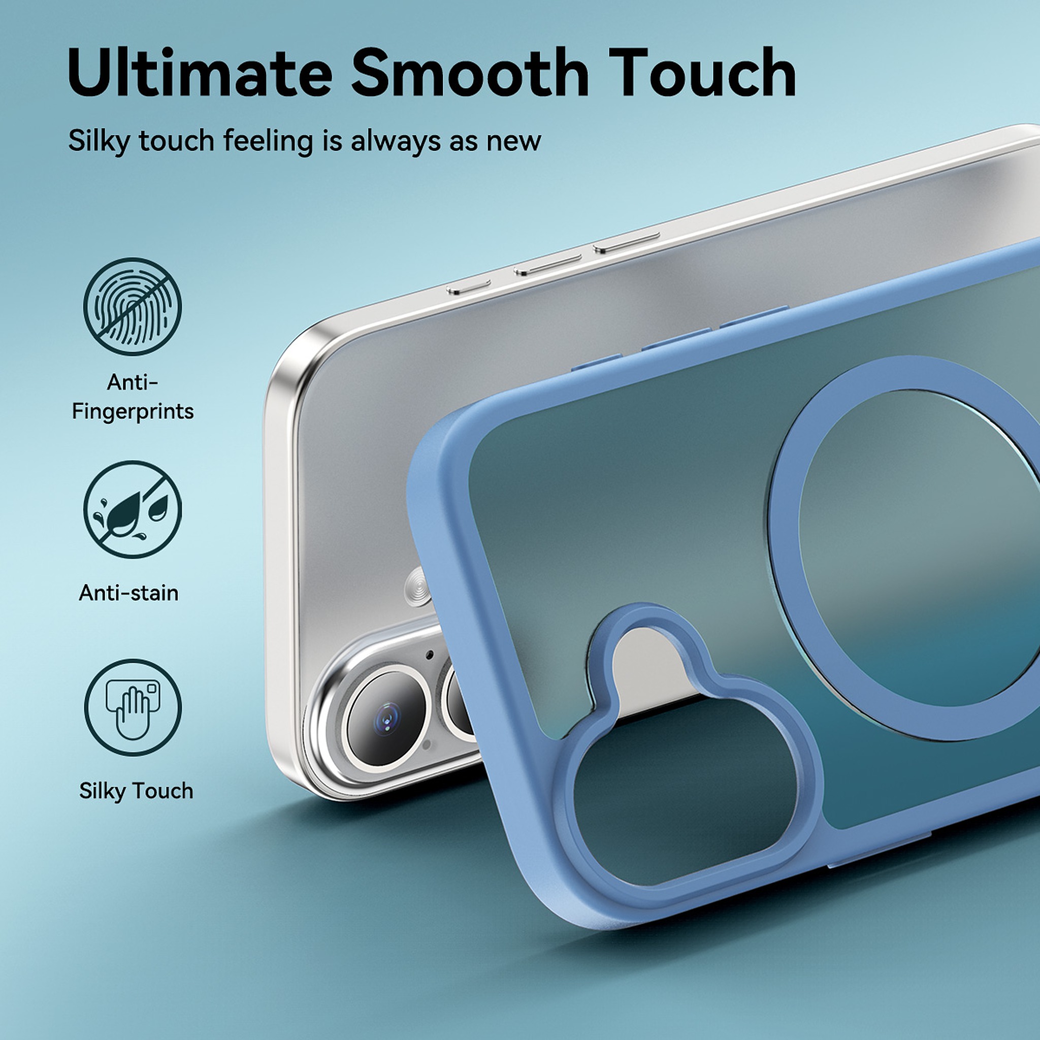 SendaFit Matte Skin-Feel Two-in-One Camera-Button Lanyard Hole MagSafe Case for iPhone 17 detail 9