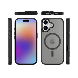 SendaFit Matte Skin-Feel Two-in-One Camera-Button Lanyard Hole MagSafe Case for iPhone 17