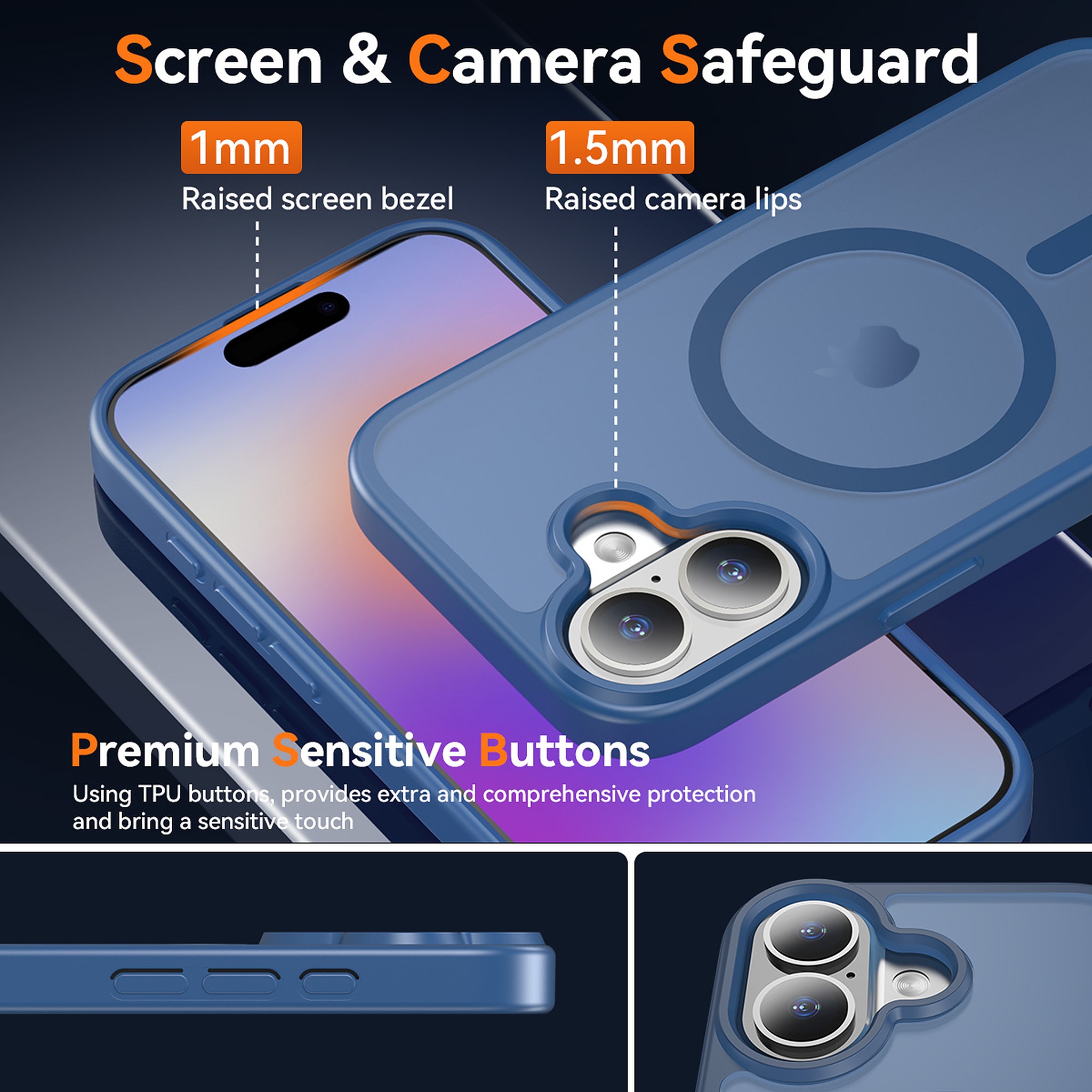 SendaFit Matte Skin-Feel Two-in-One Camera-Button Lanyard Hole MagSafe Case for iPhone 17 (Slim Speaker Port) detail 26