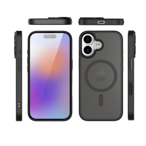 SendaFit Matte Skin-Feel Two-in-One Camera-Button Lanyard Hole MagSafe Case for iPhone 17 (Slim Speaker Port)