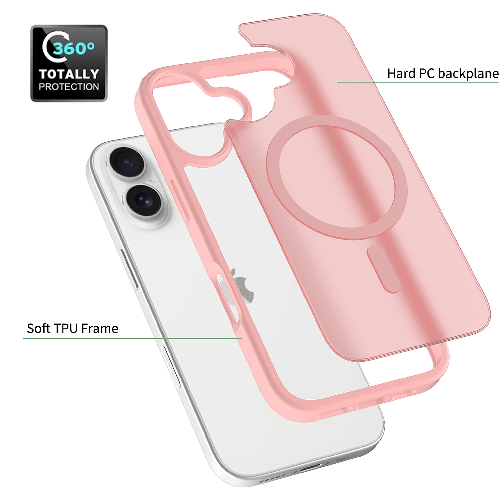 SendaFit Matte Skin-Feel Two-in-One MagSafe Case for iPhone 17 detail 26