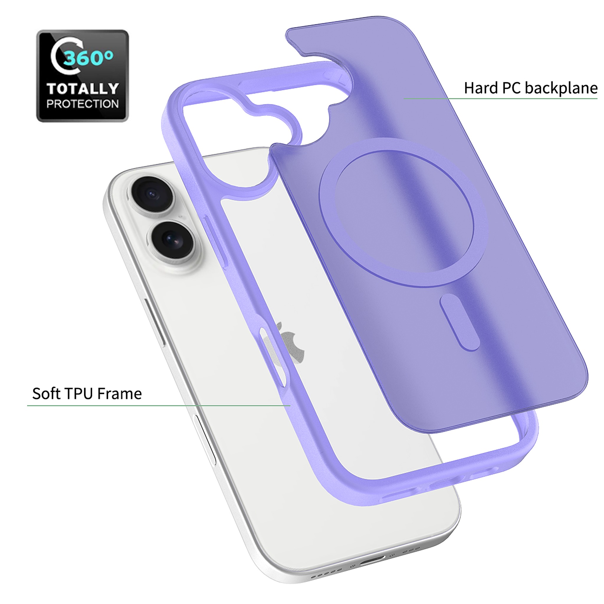 SendaFit Matte Skin-Feel Two-in-One MagSafe Case for iPhone 17 detail 30