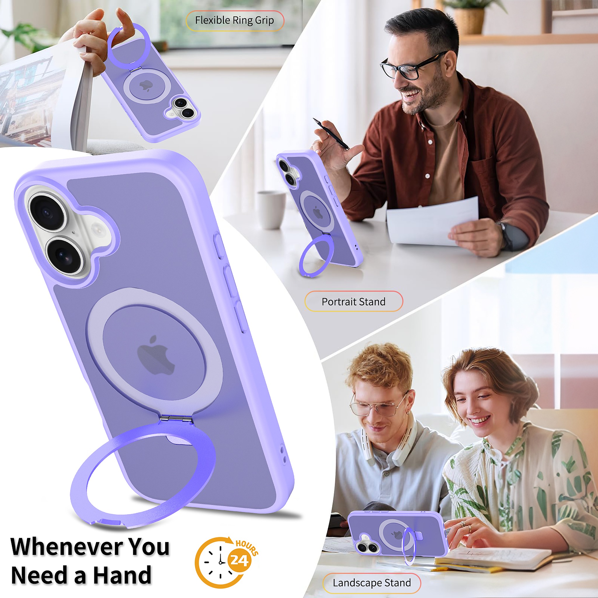 SendaFit Matte Skin-Feel Racket-Stand Case for iPhone 17 detail 10