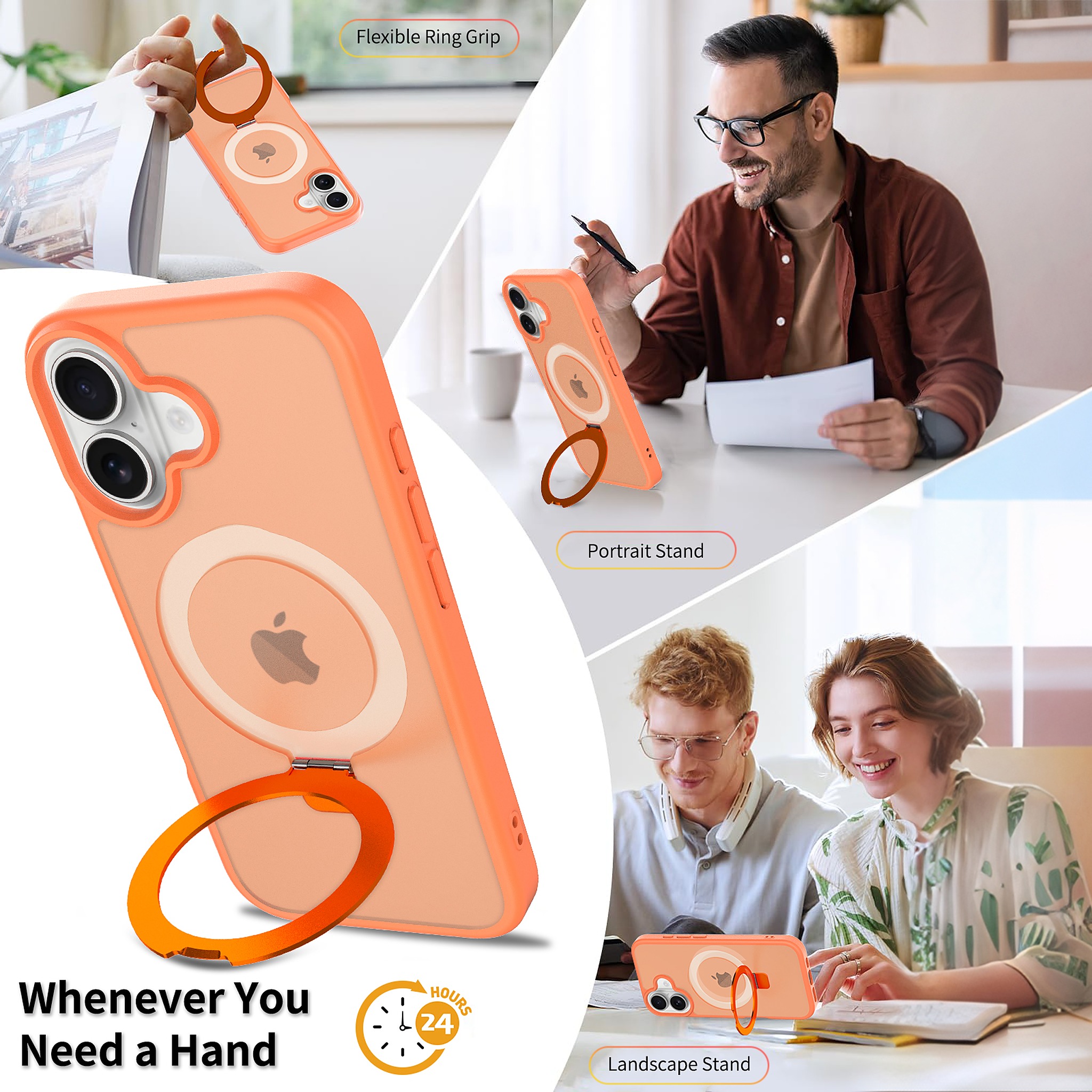 SendaFit Matte Skin-Feel Racket-Stand Case for iPhone 17 detail 12