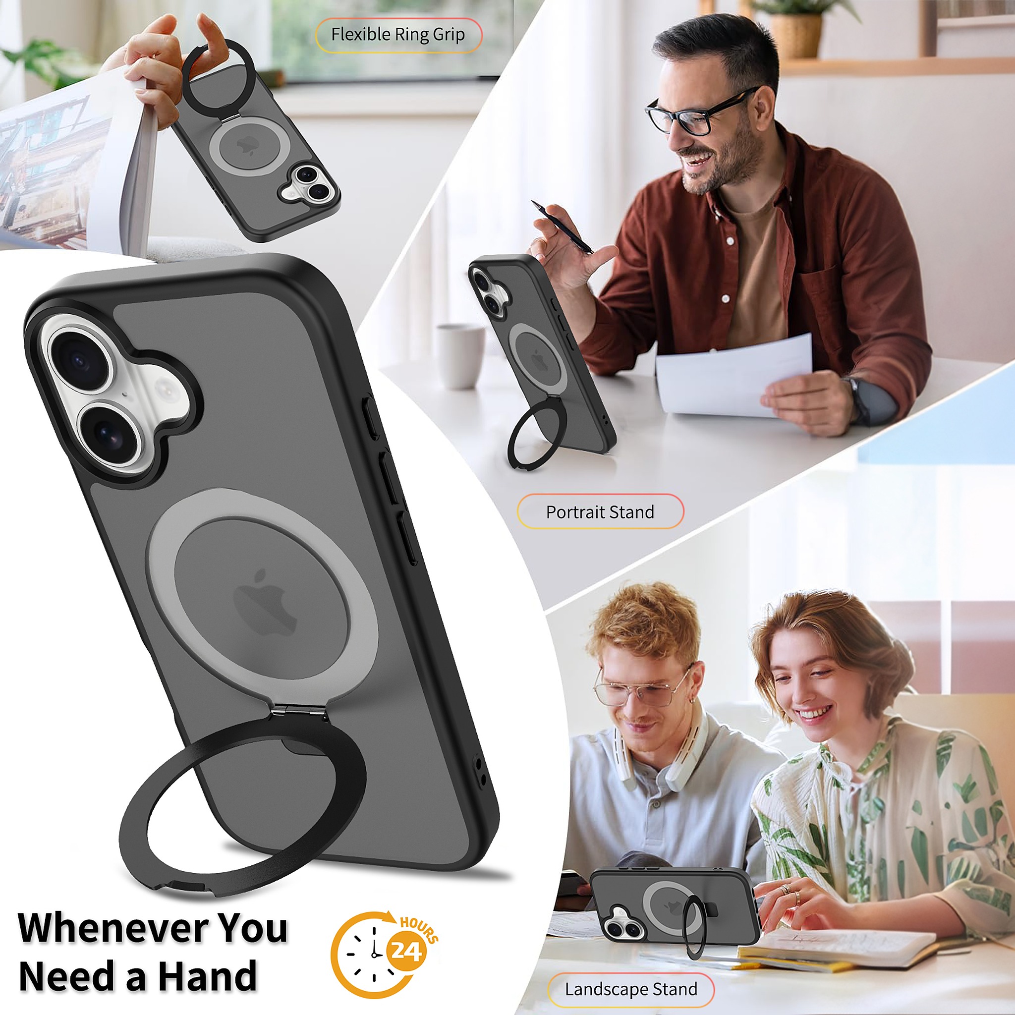SendaFit Matte Skin-Feel Racket-Stand Case for iPhone 17 detail 14