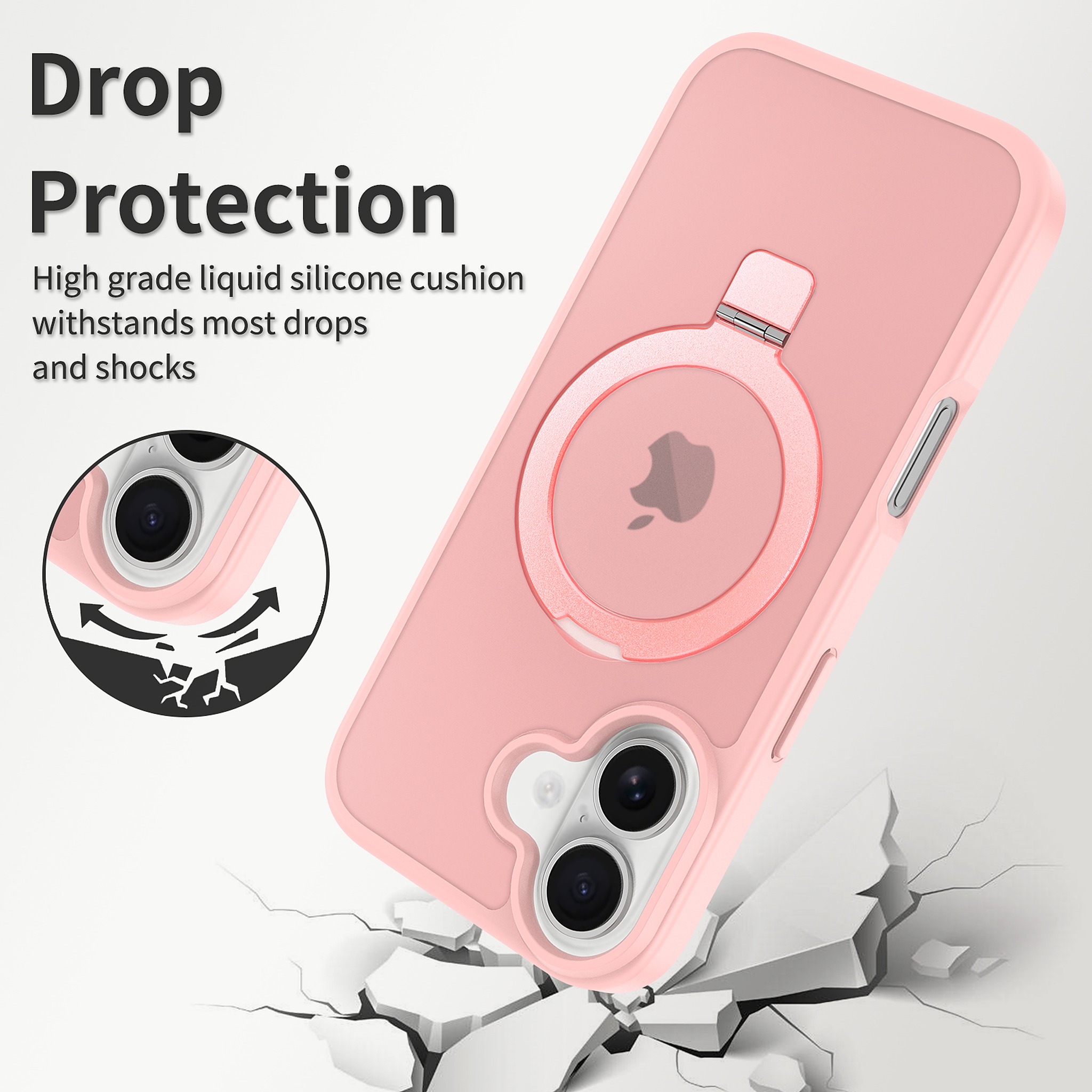 SendaFit Matte Skin-Feel Racket-Stand Case for iPhone 17 detail 4
