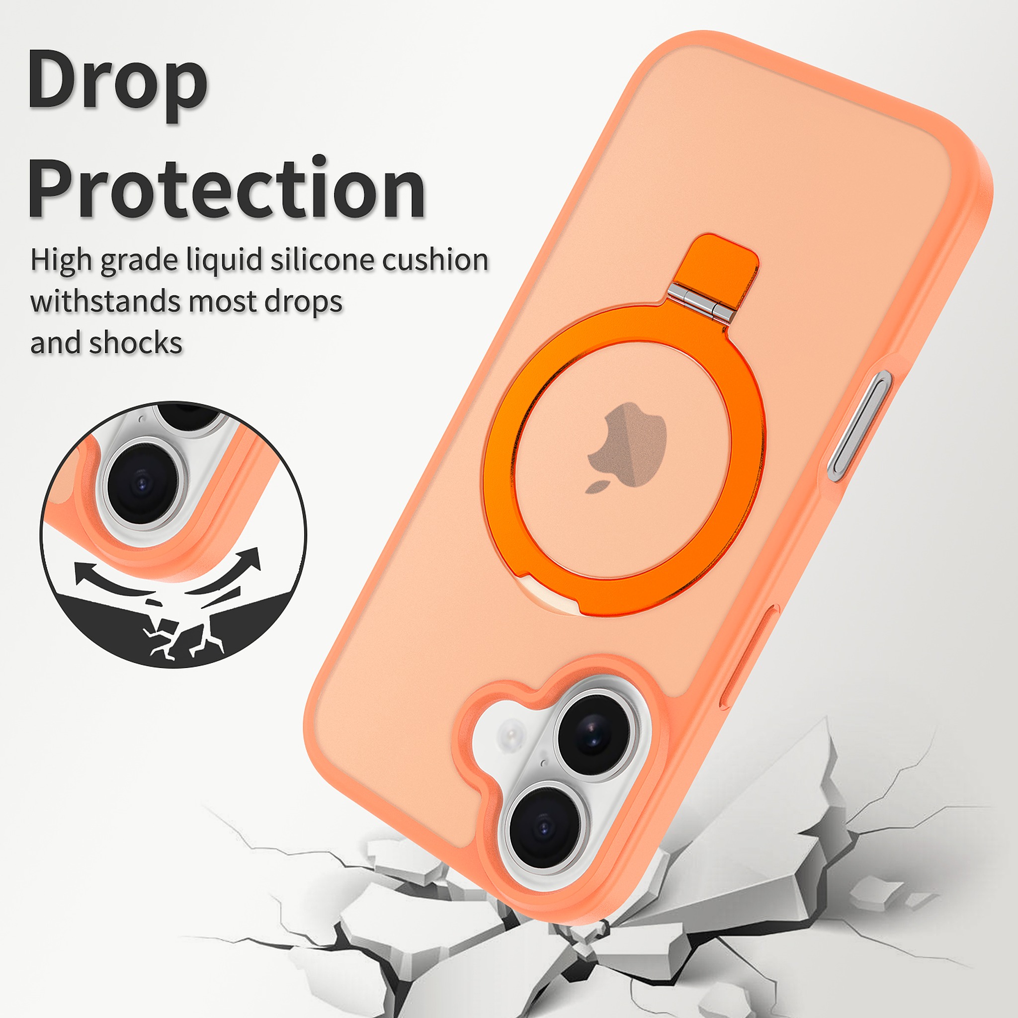 SendaFit Matte Skin-Feel Racket-Stand Case for iPhone 17 detail 5
