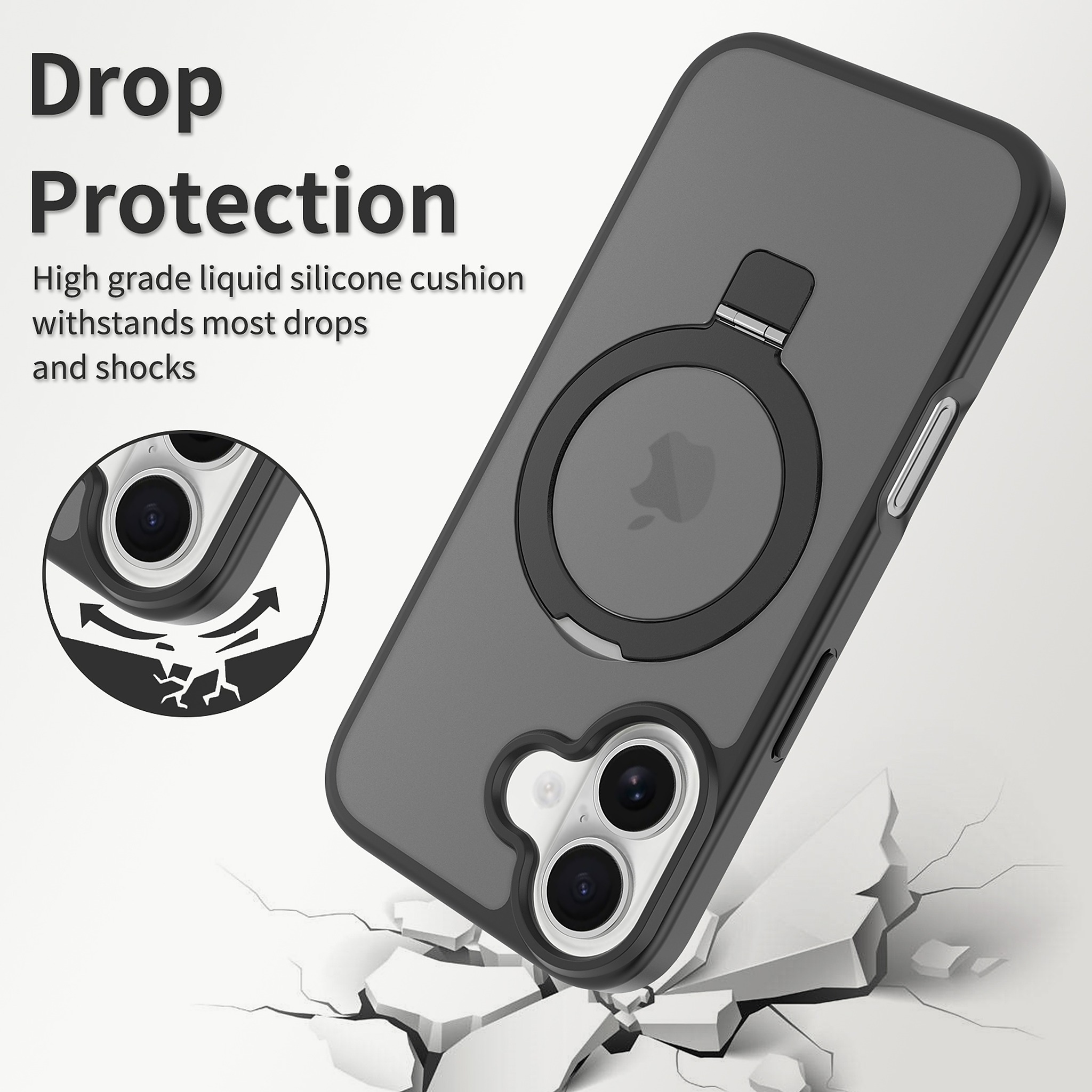 SendaFit Matte Skin-Feel Racket-Stand Case for iPhone 17 detail 7