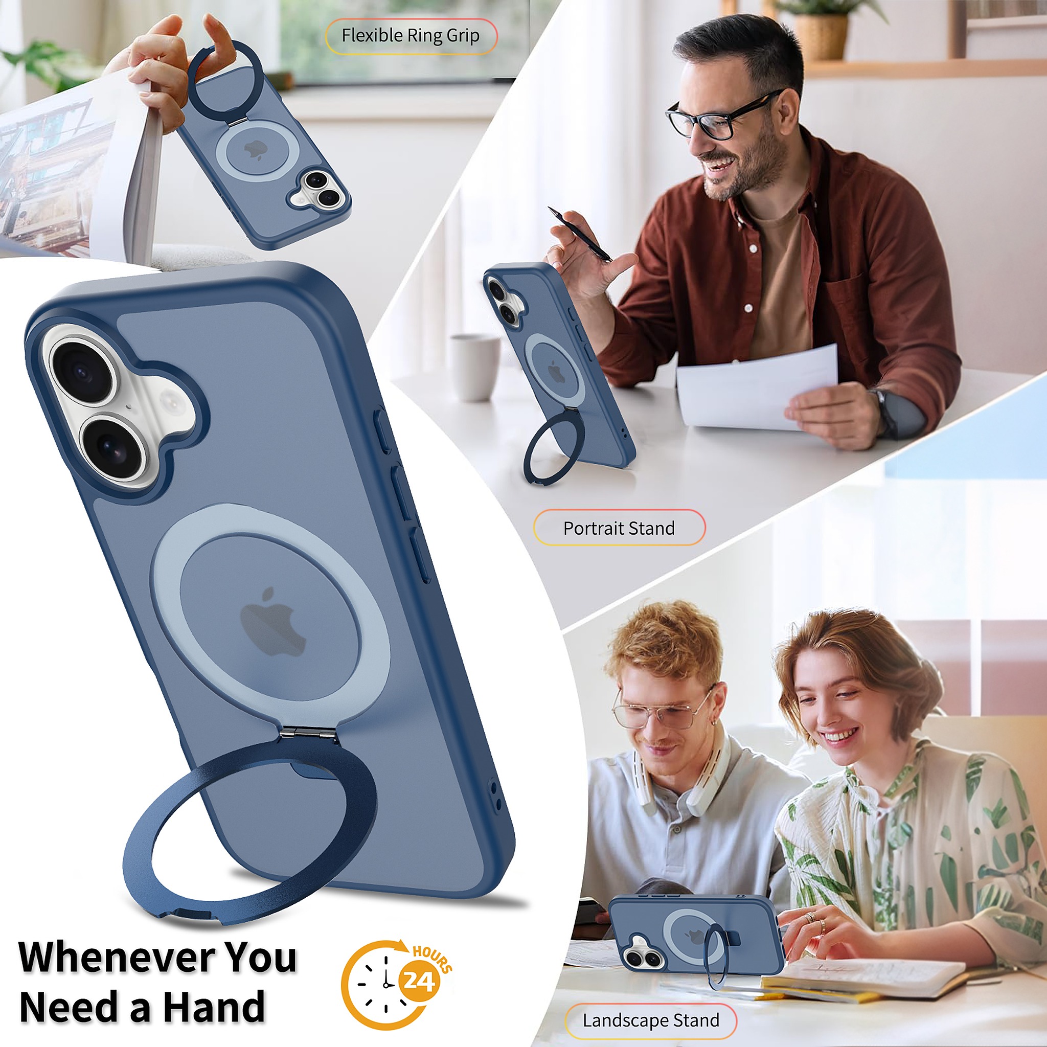 SendaFit Matte Skin-Feel Racket-Stand Case for iPhone 17 detail 8
