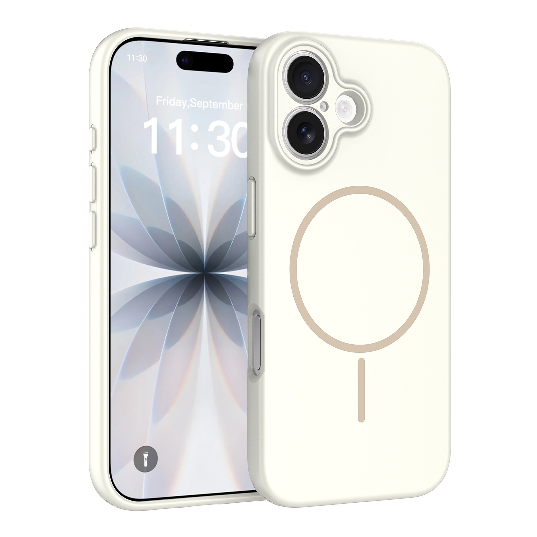 SendaFit Solid-Color Two-in-One MagSafe Case for iPhone 17 - Antique White