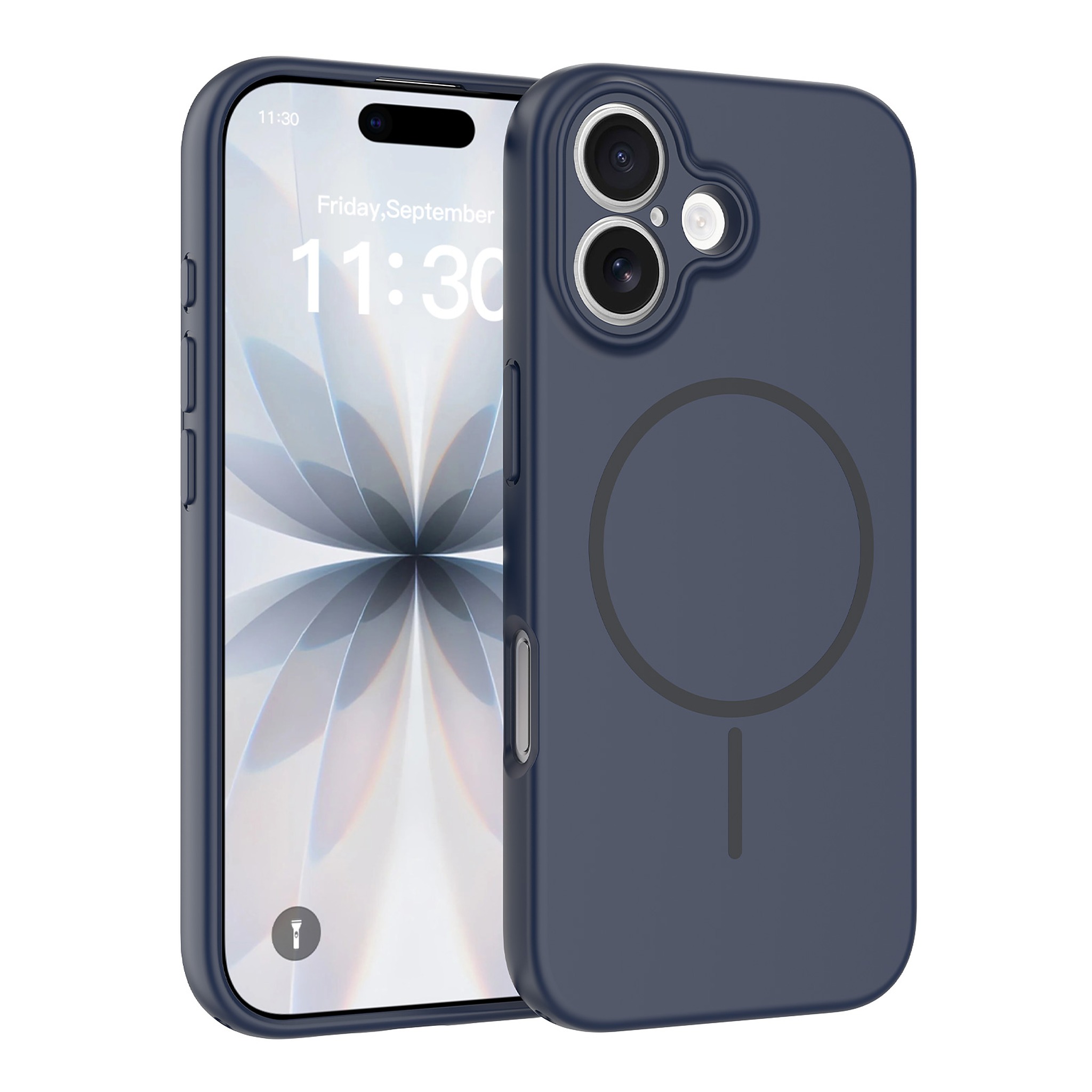 SendaFit Solid-Color Two-in-One MagSafe Case for iPhone 17 - Sapphire Blue