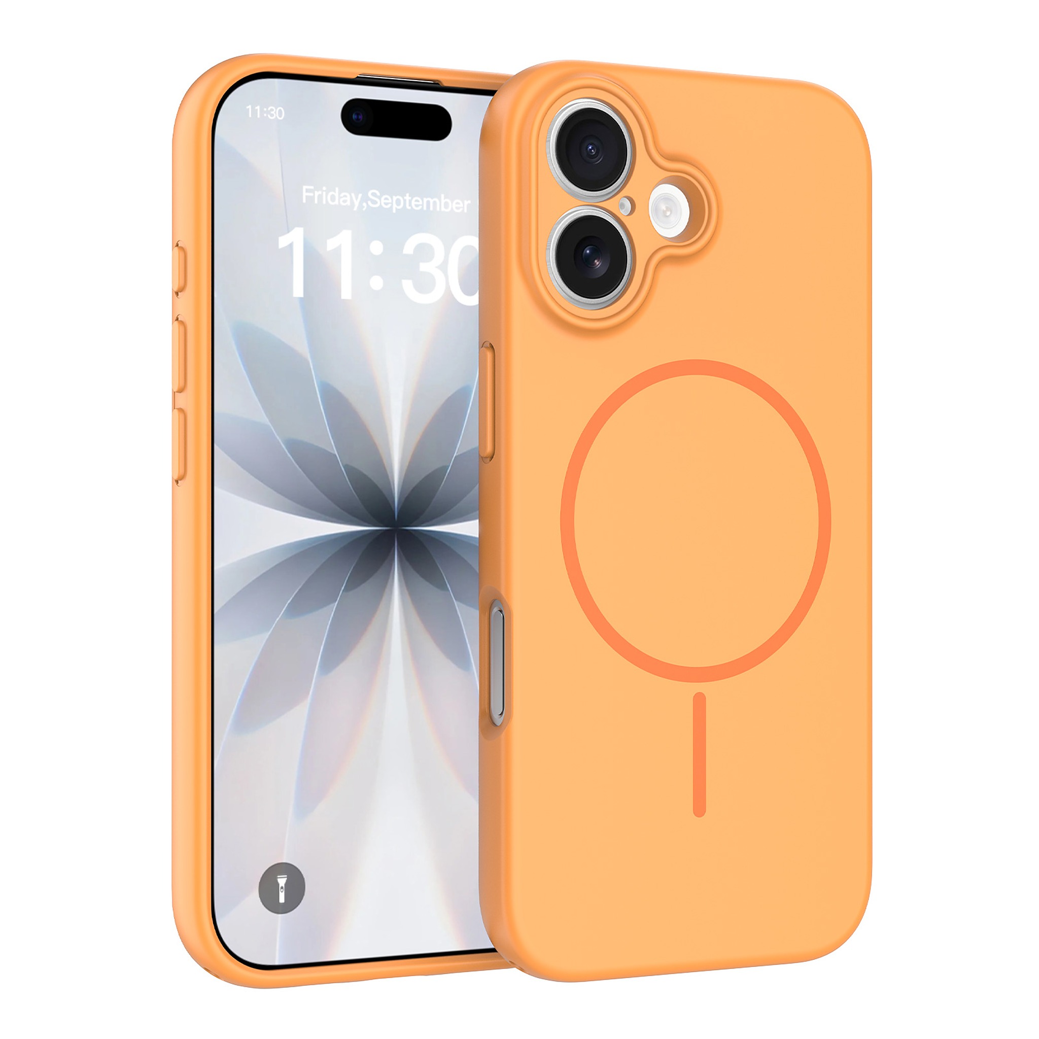SendaFit Solid-Color Two-in-One MagSafe Case for iPhone 17 - Orange
