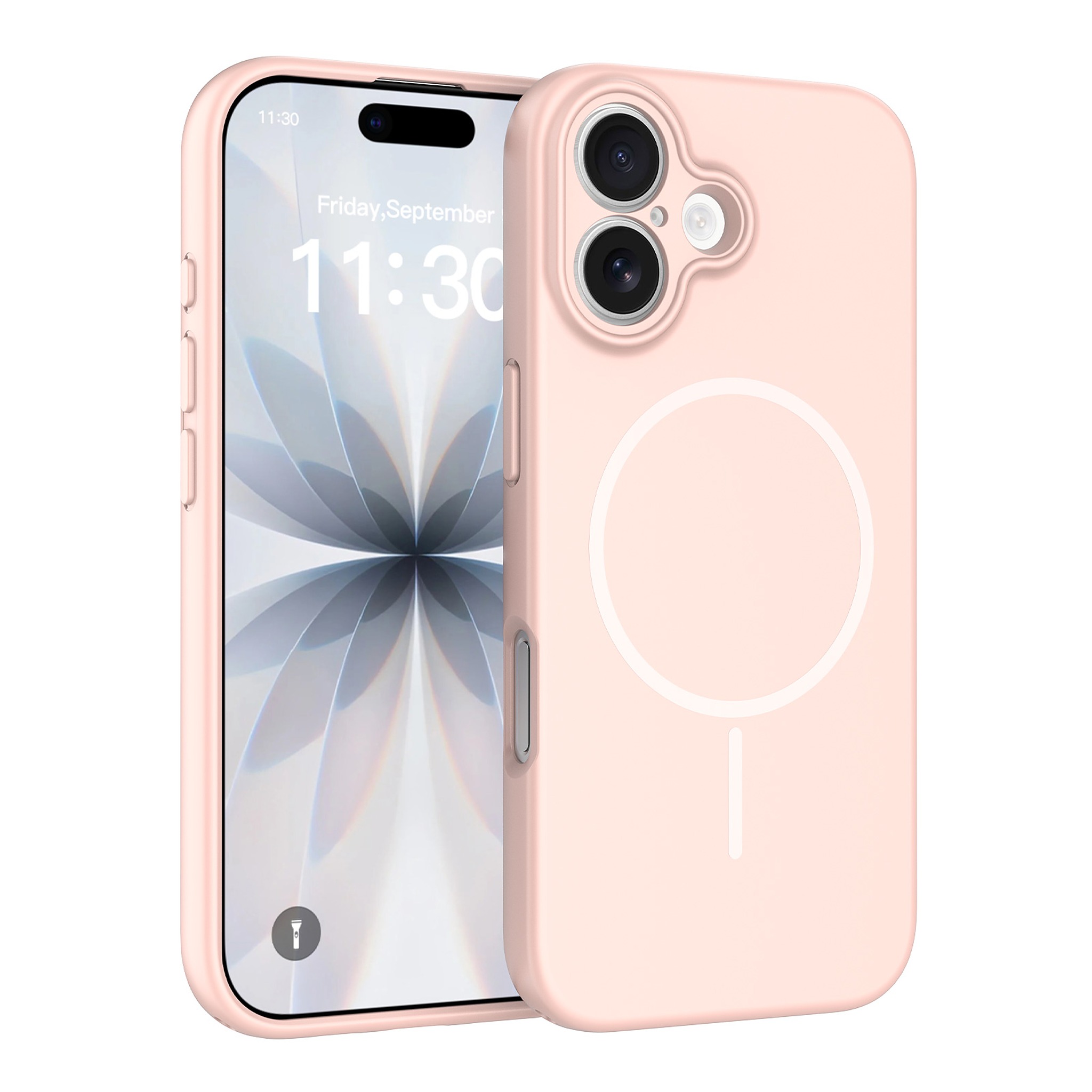 SendaFit Solid-Color Two-in-One MagSafe Case for iPhone 17 - Light Pink