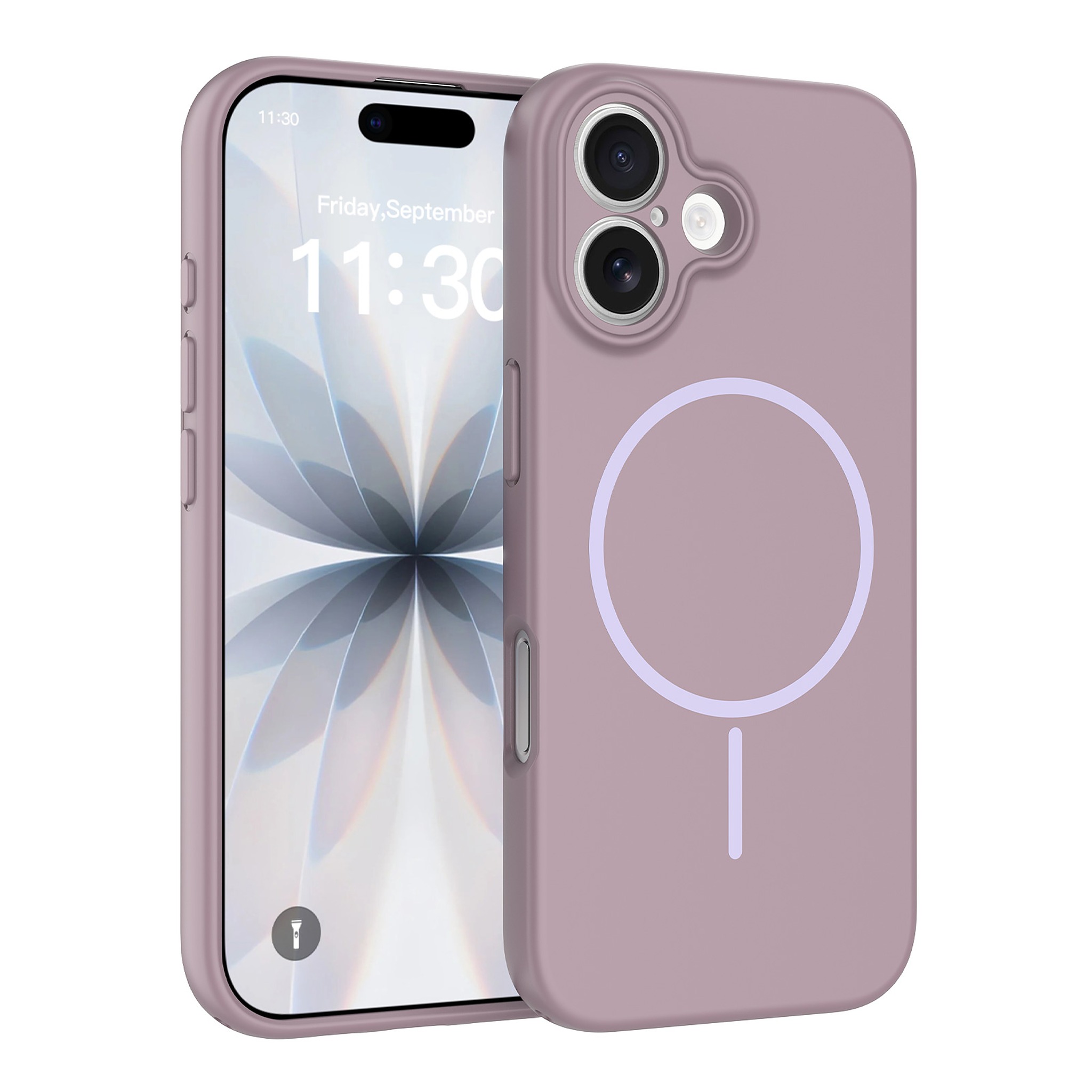SendaFit Solid-Color Two-in-One MagSafe Case for iPhone 17 - Dusty Purple
