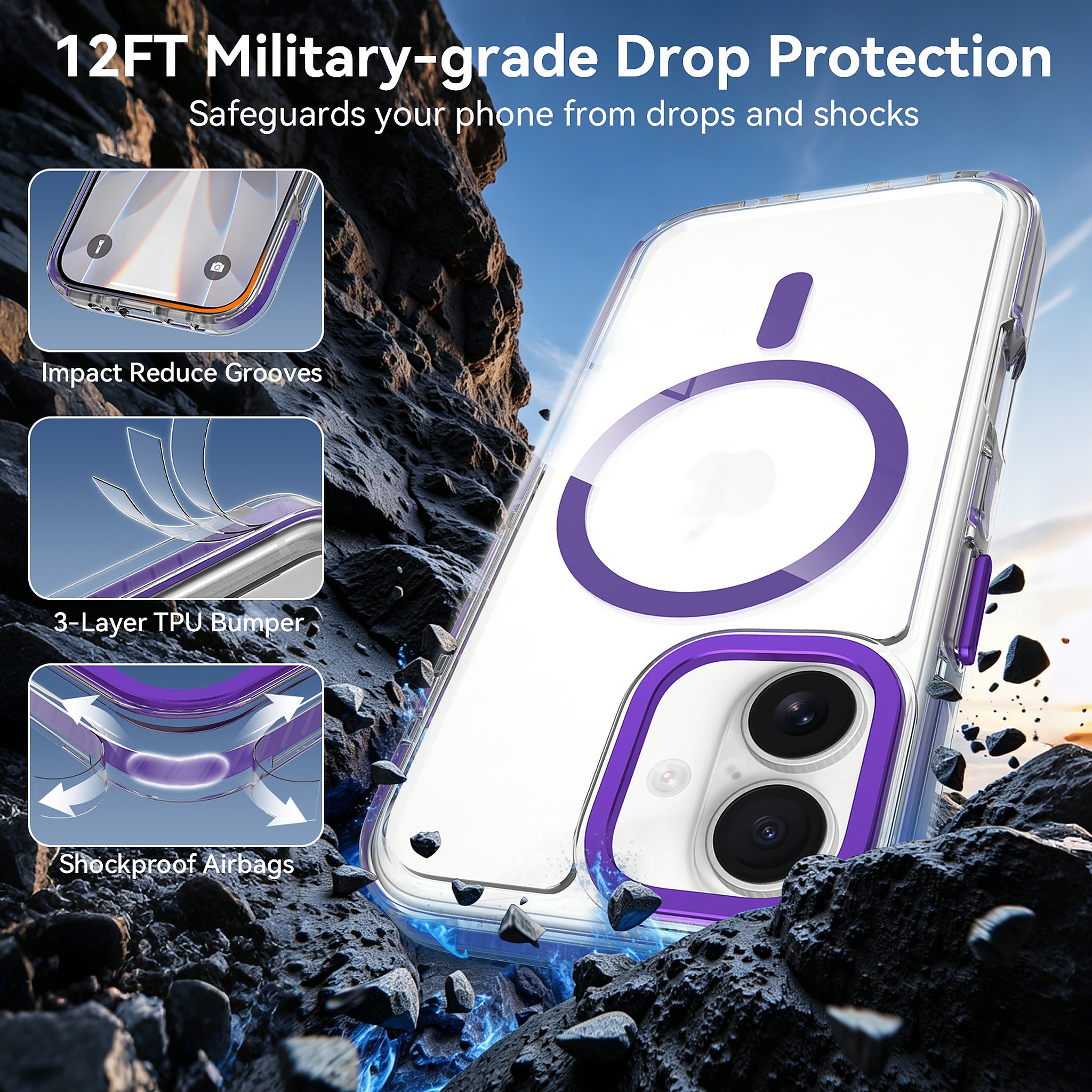 SendaFit Iridescent Two-Tone MagSafe Case for iPhone 17 detail 8