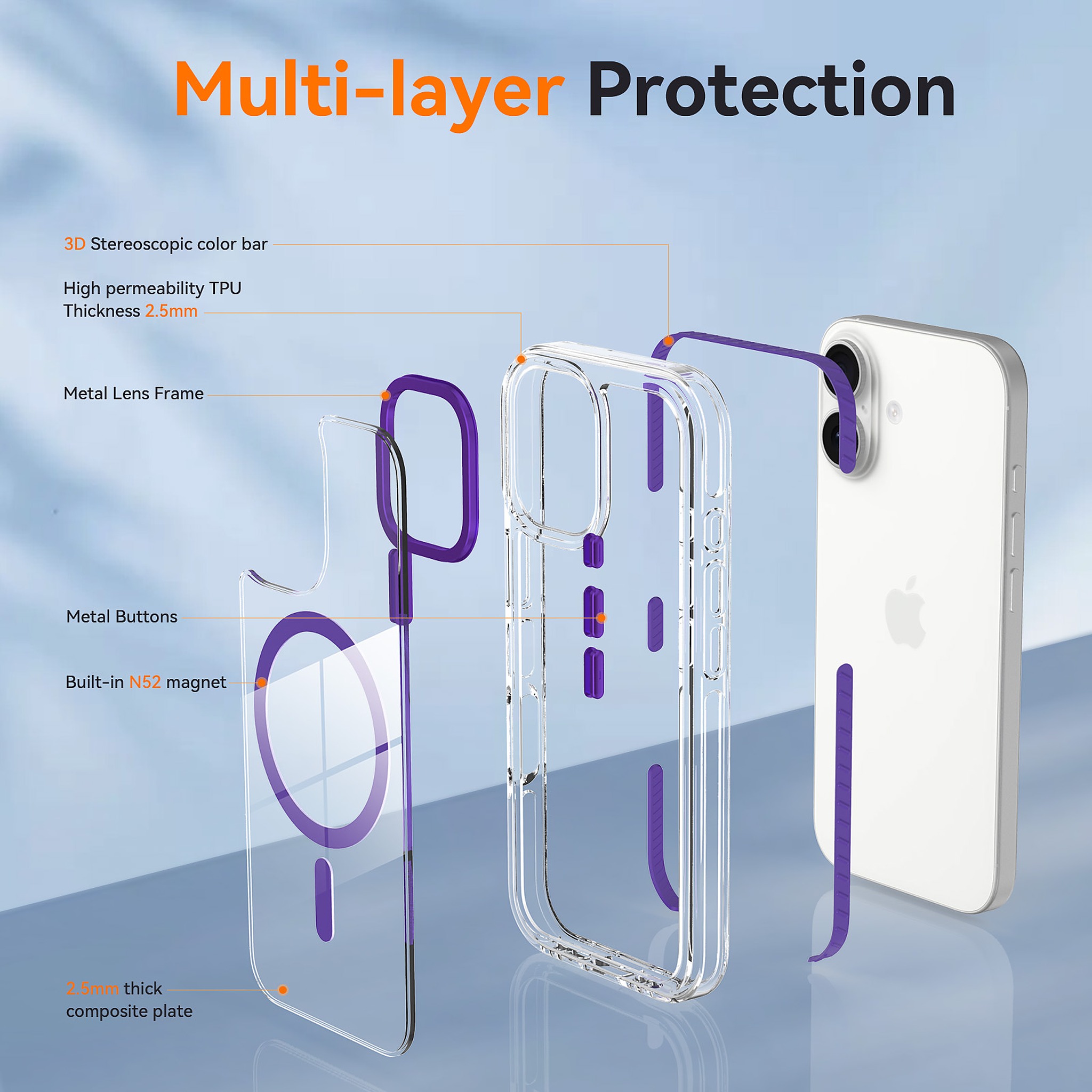 SendaFit Iridescent Two-Tone MagSafe Case for iPhone 17 detail 9