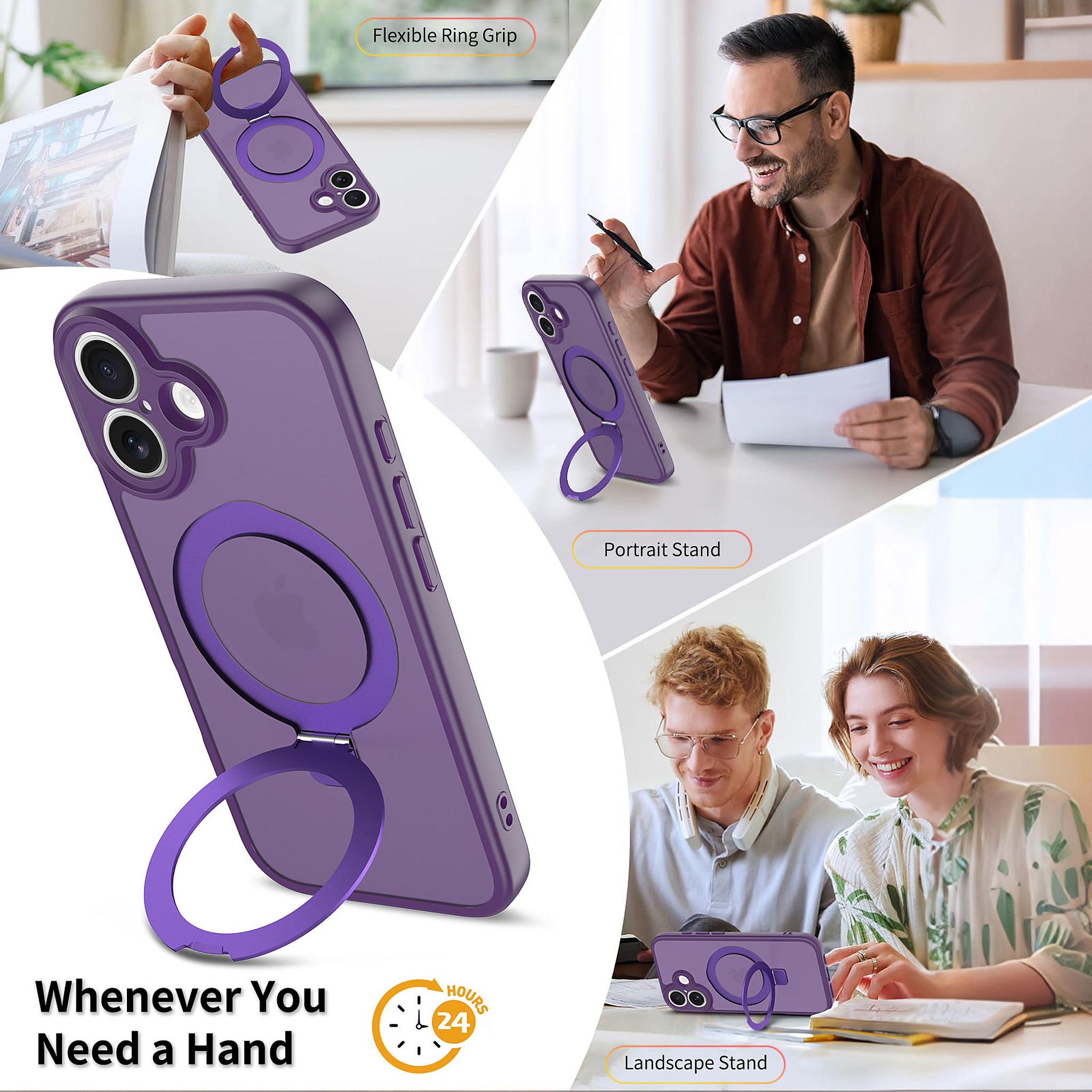 SendaFit Precise-Cutout Matte Skin-Feel Racket-Stand Case for iPhone 17 detail 14