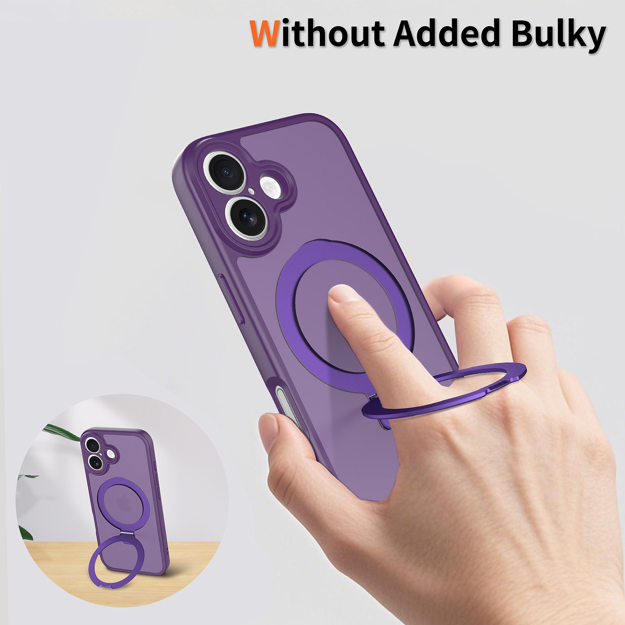 SendaFit Precise-Cutout Matte Skin-Feel Racket-Stand Case for iPhone 17 detail 17